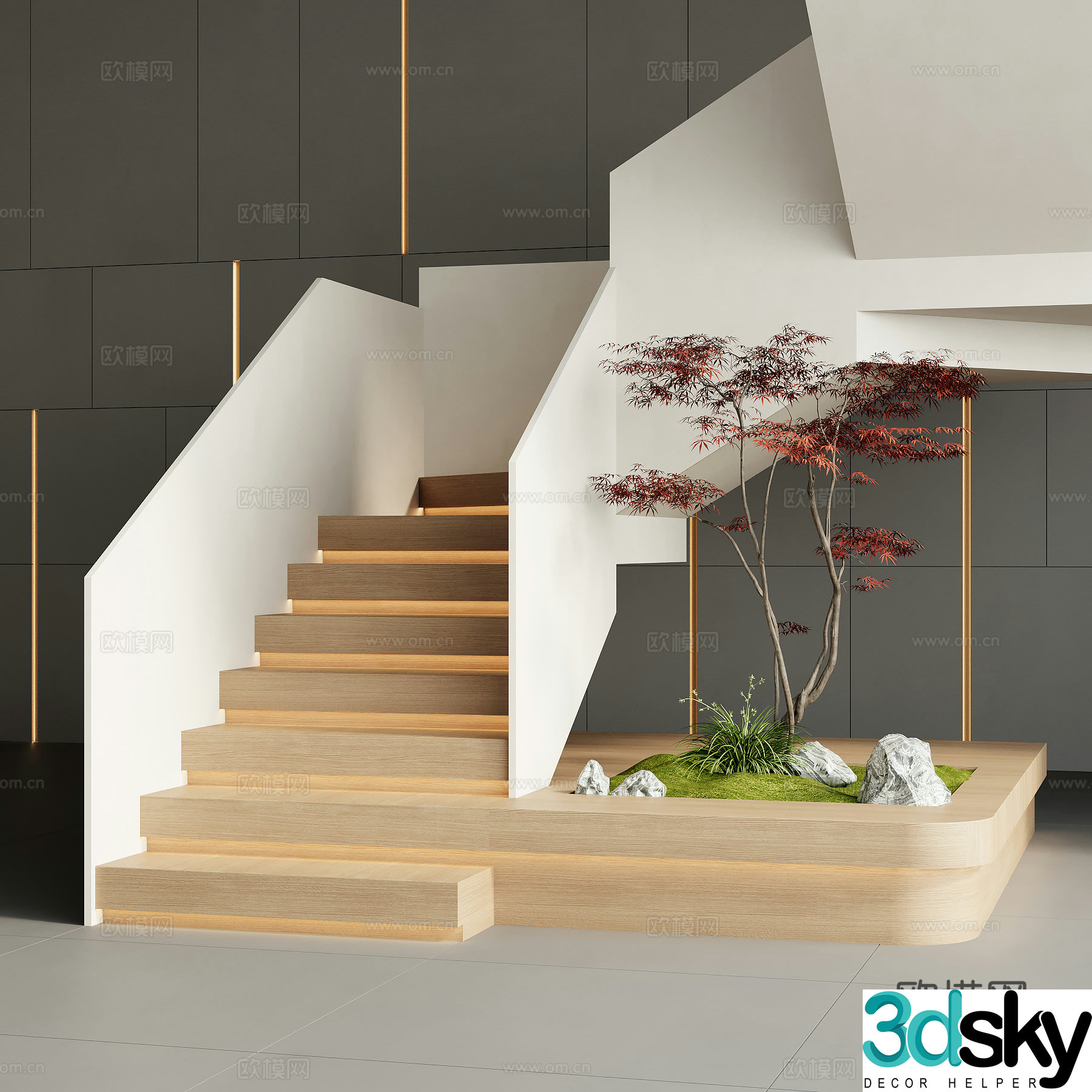Modern staircase 3d model