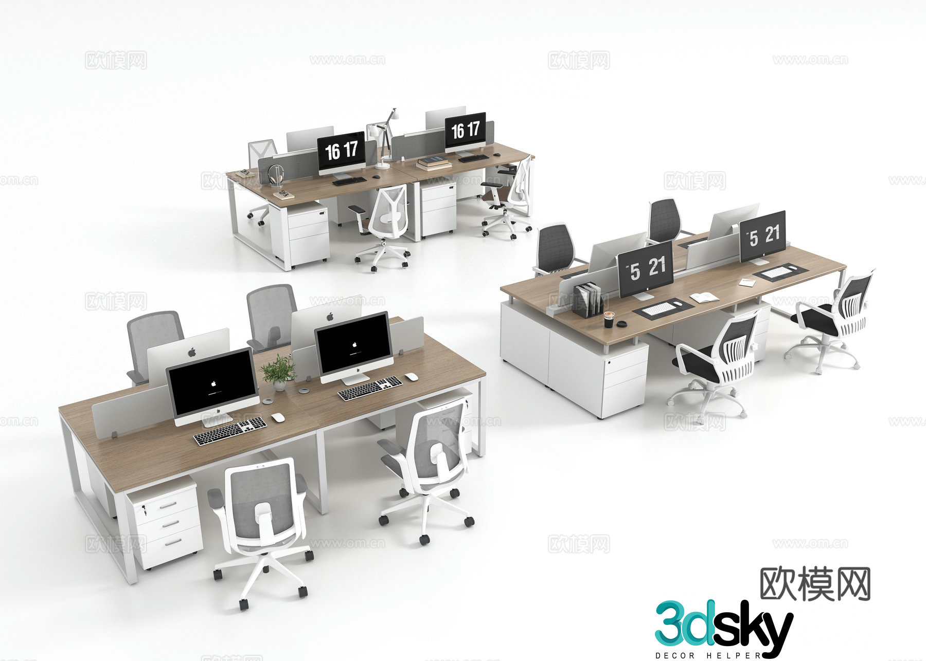 Modern office desk chair 3d model