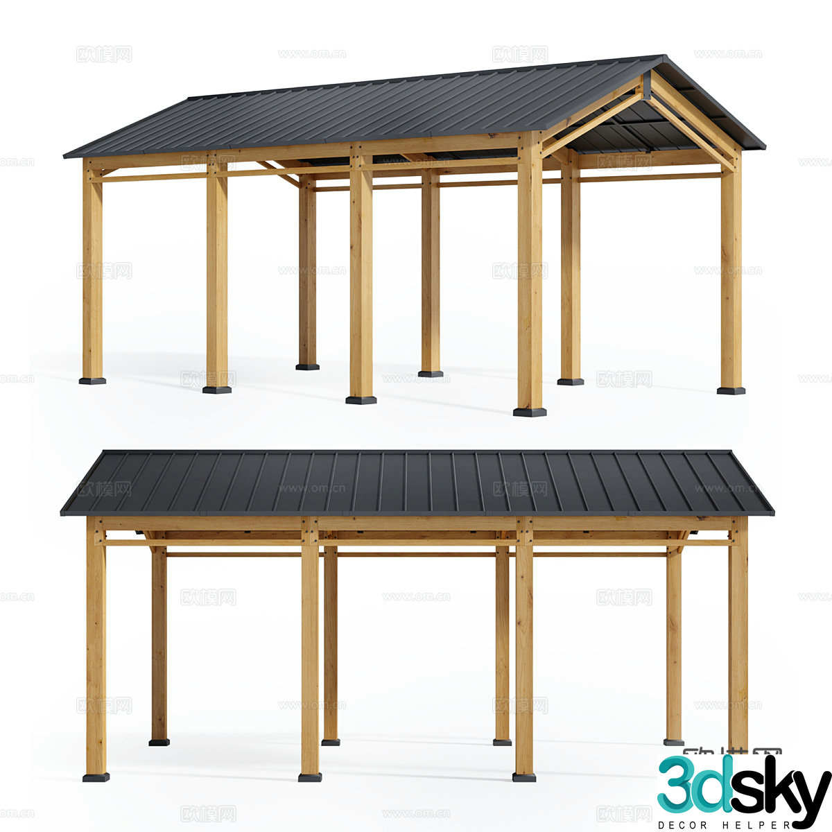 New Chinese style pavilion Landscape pavilion 3D model