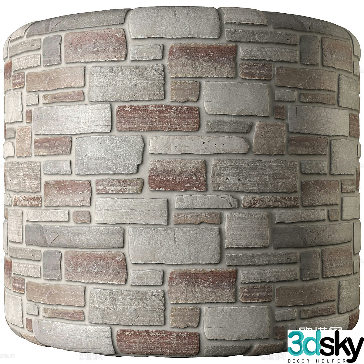 New Chinese style exterior wall tiles cultural bricks antique bricks 3D model