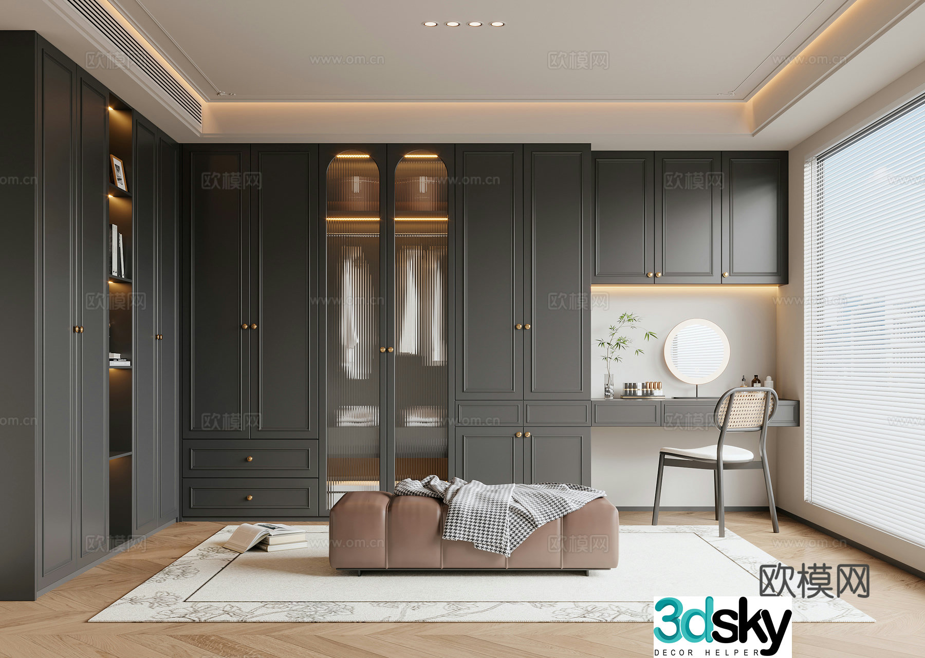 French retro cloakroom 3d model
