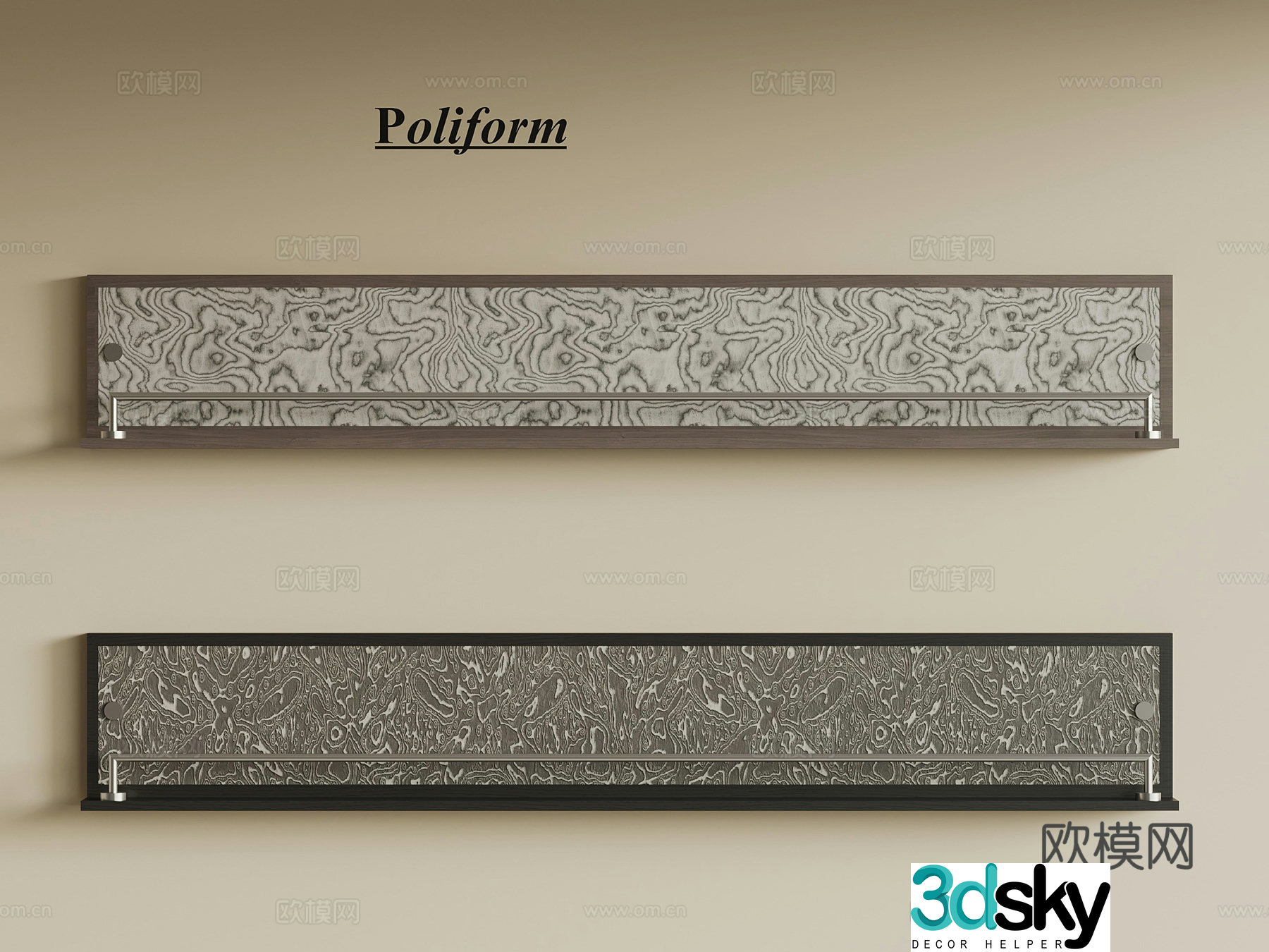 Storage rack Modern Italian storage rack Bookshelf Wall-mounted storage rack 3D model