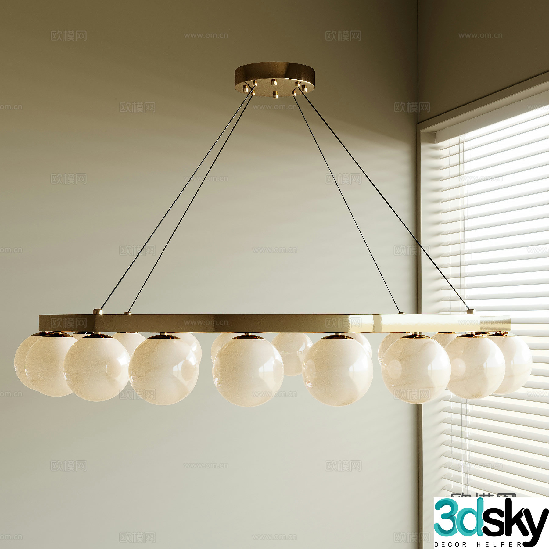 Modern chandelier 3d model