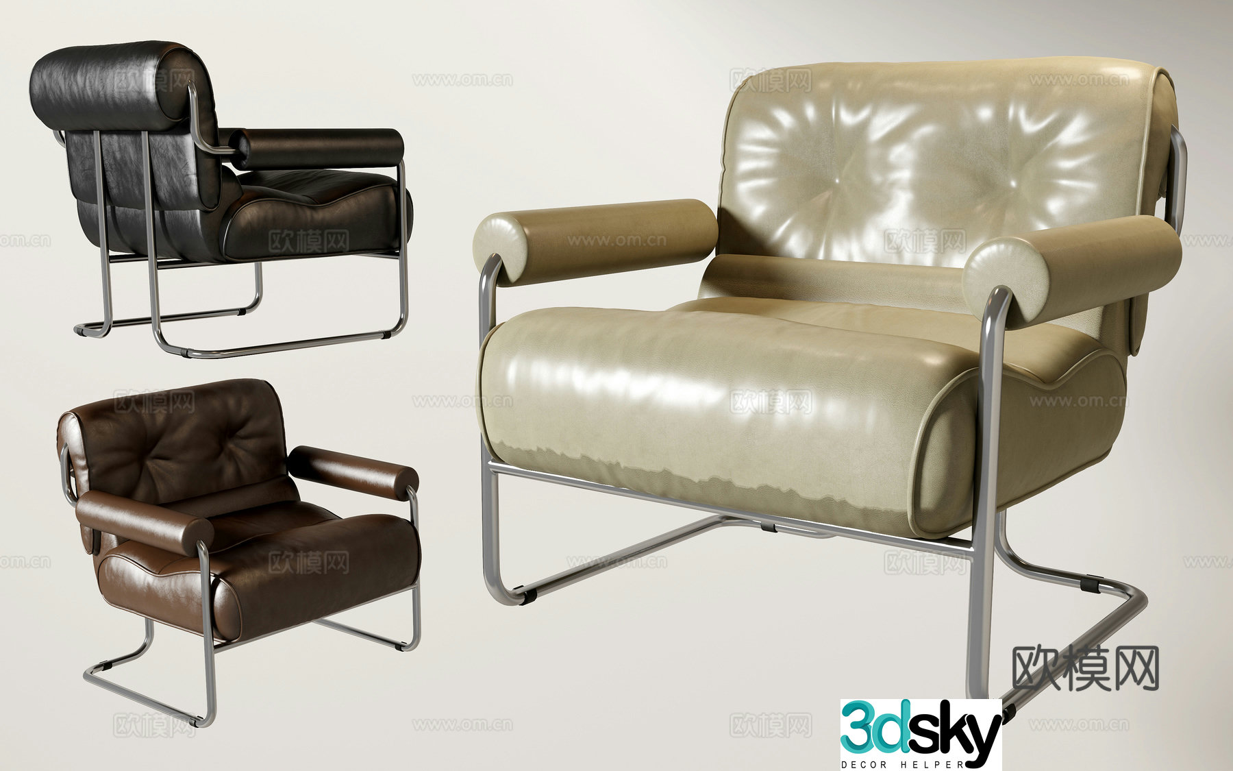 Modern leisure chair 3d model