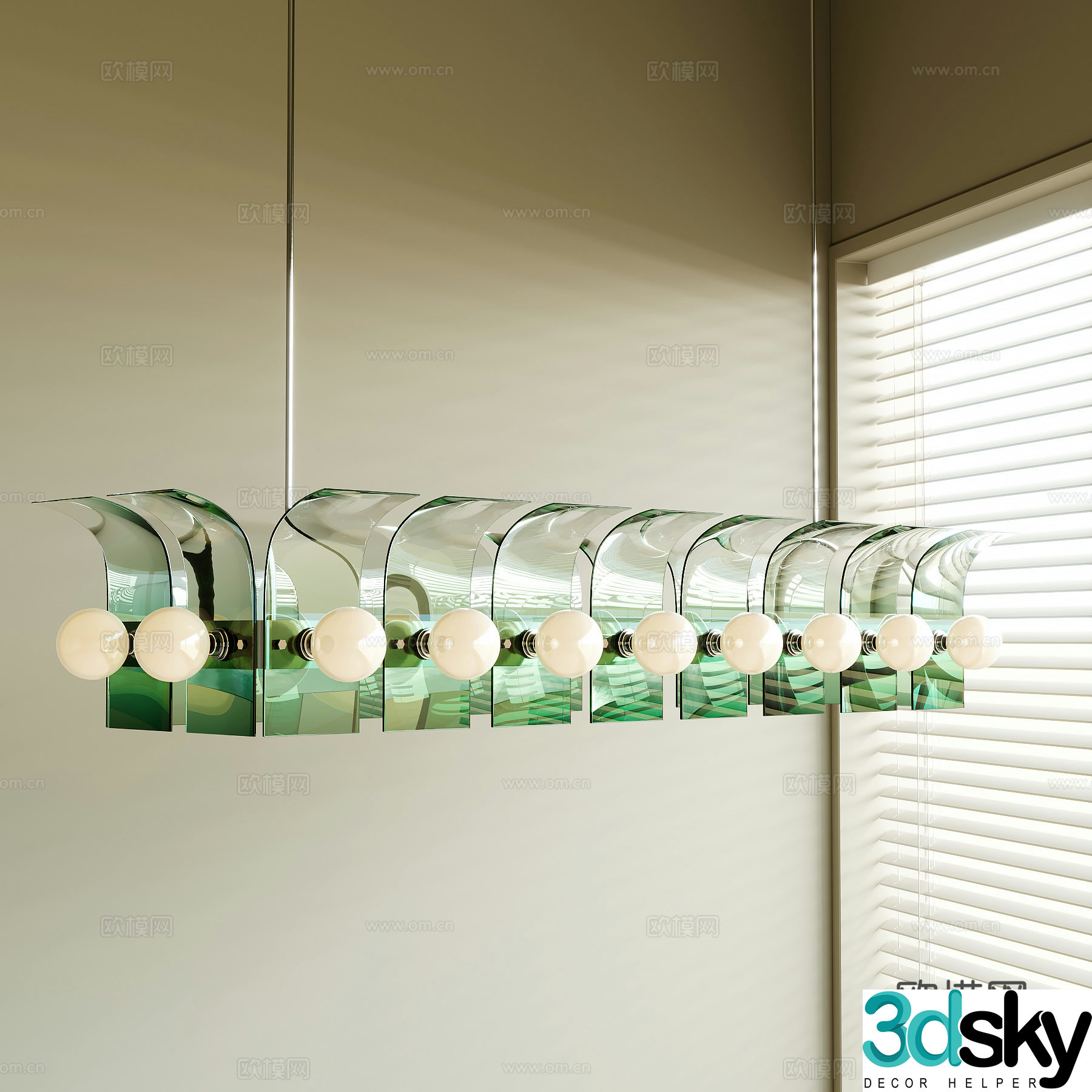 Modern chandelier 3d model