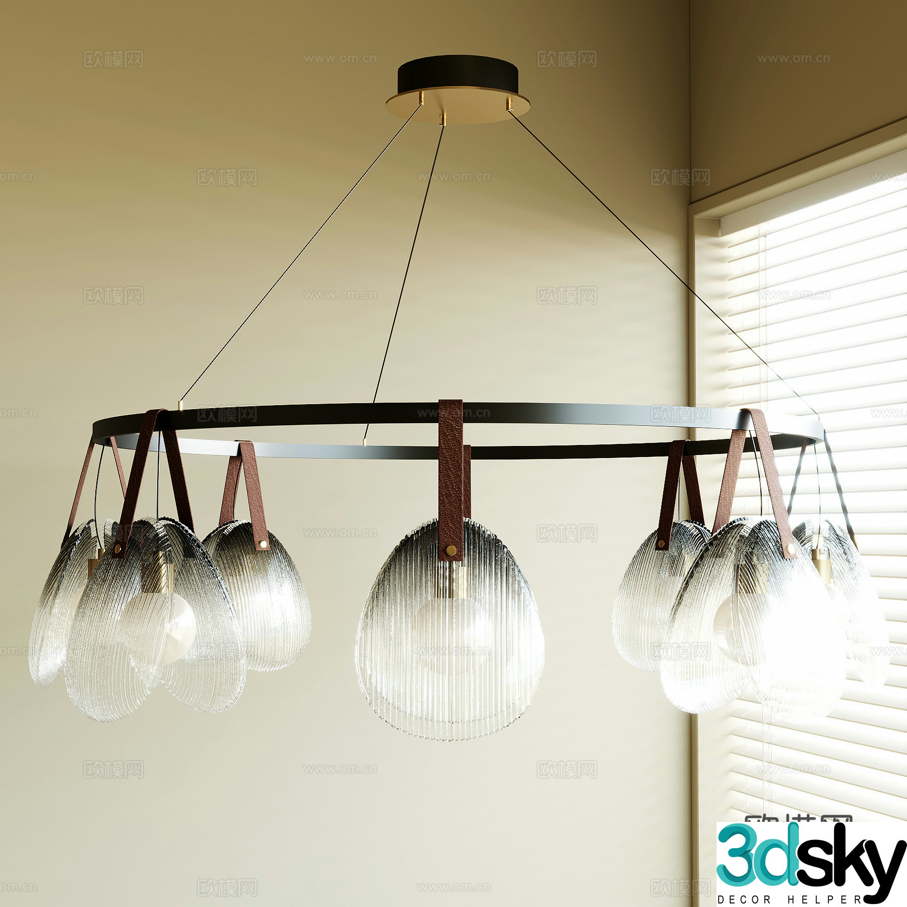 Modern chandelier 3d model