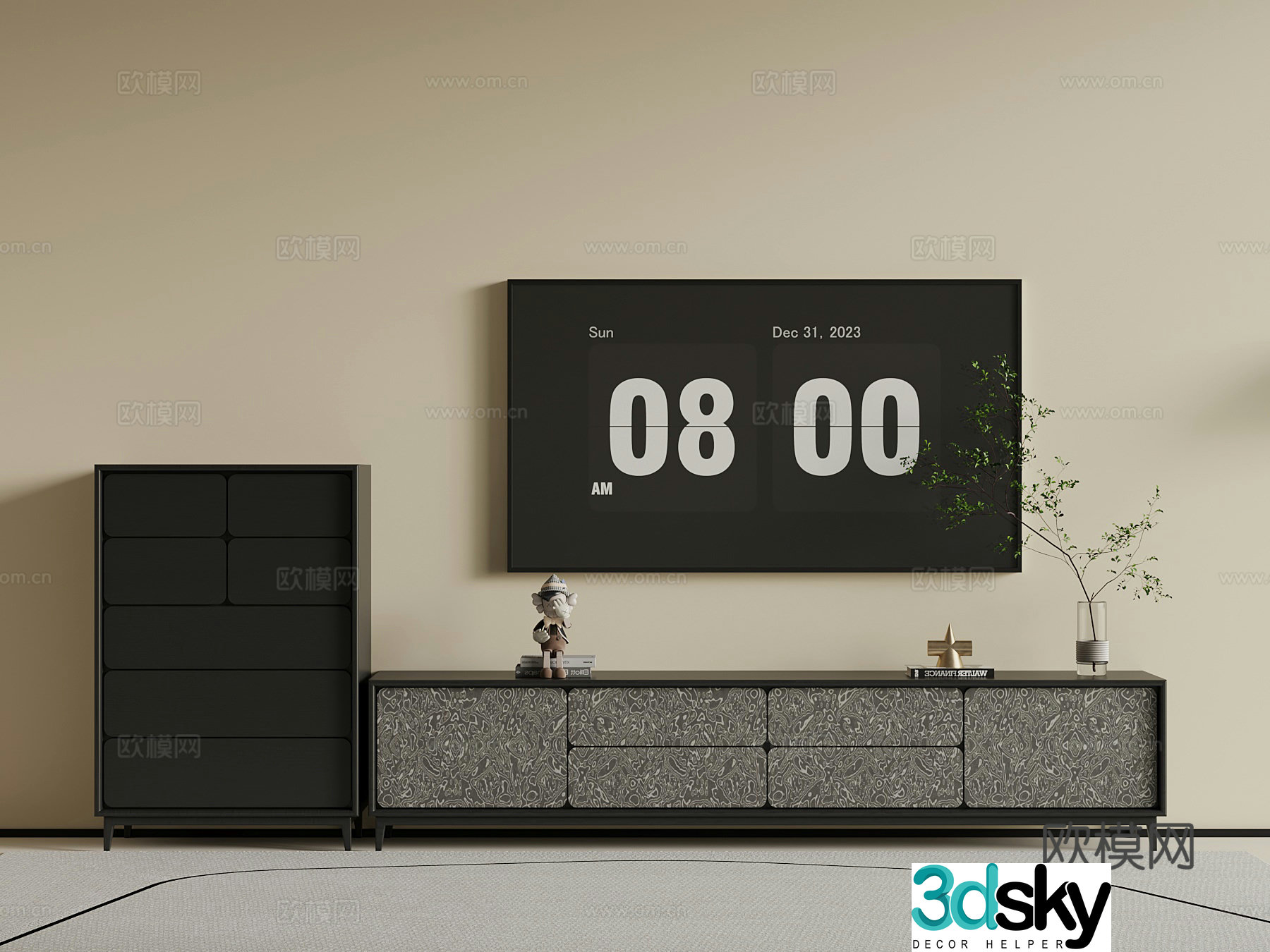 Modern TV cabinet 3d model