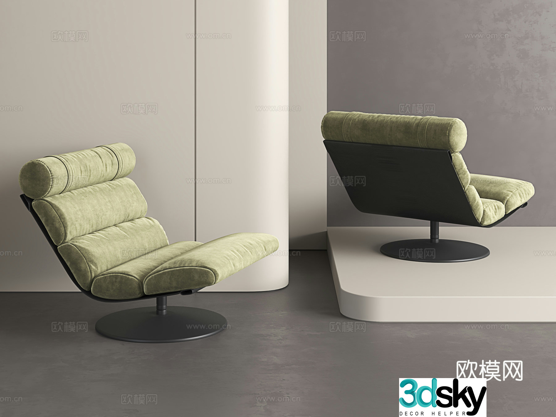Modern leisure chair Simple leisure chair Medium style leisure chair 3d model
