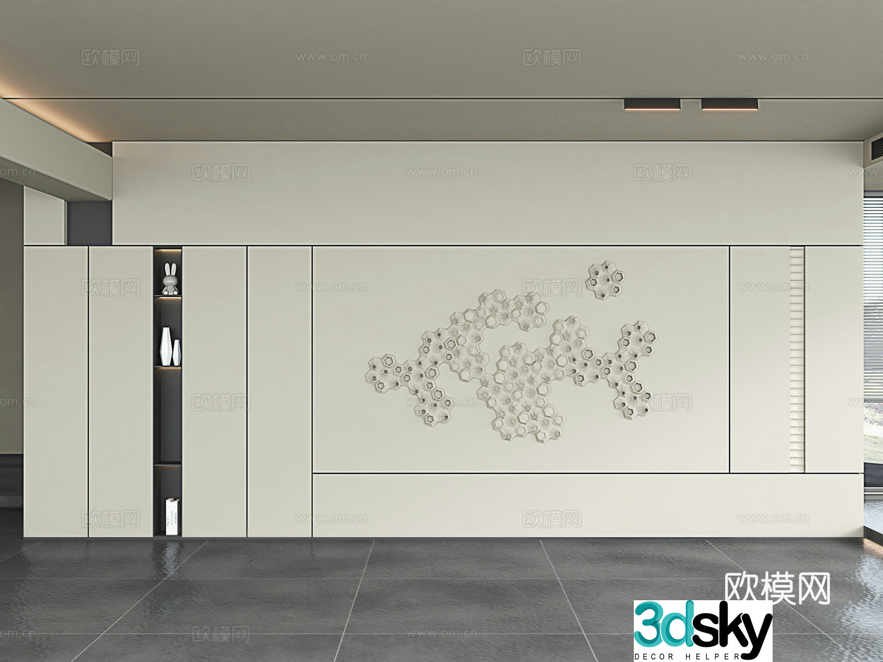 Modern background wall Simple background wall Minimalist background wall 3d model