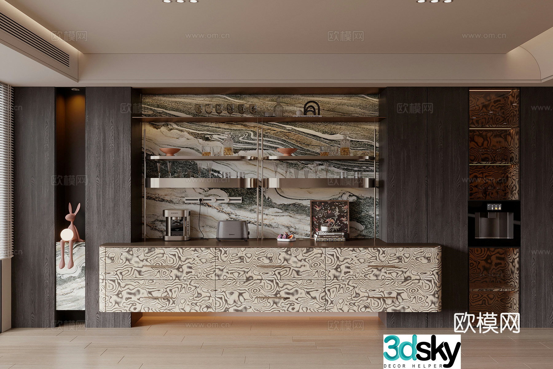 Modern sideboard 3D model