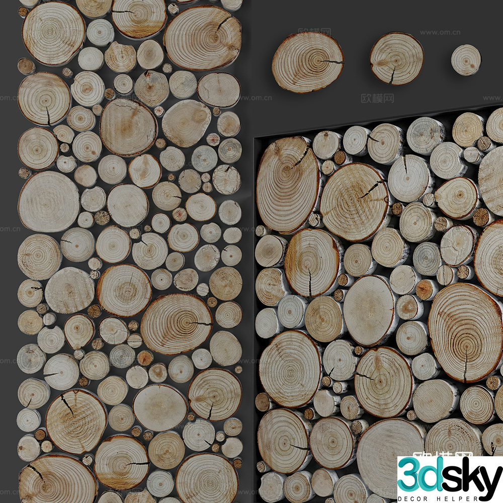 Modern wood wall decoration wall decoration wood tiles wood carving wood 3d model