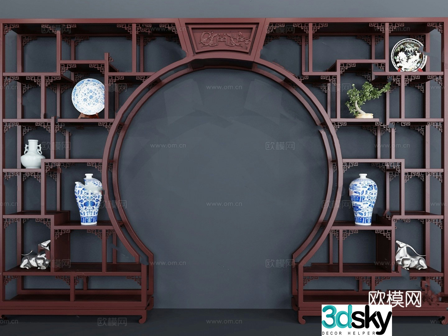 Chinese Bo Gu Shelf Model 3D Model