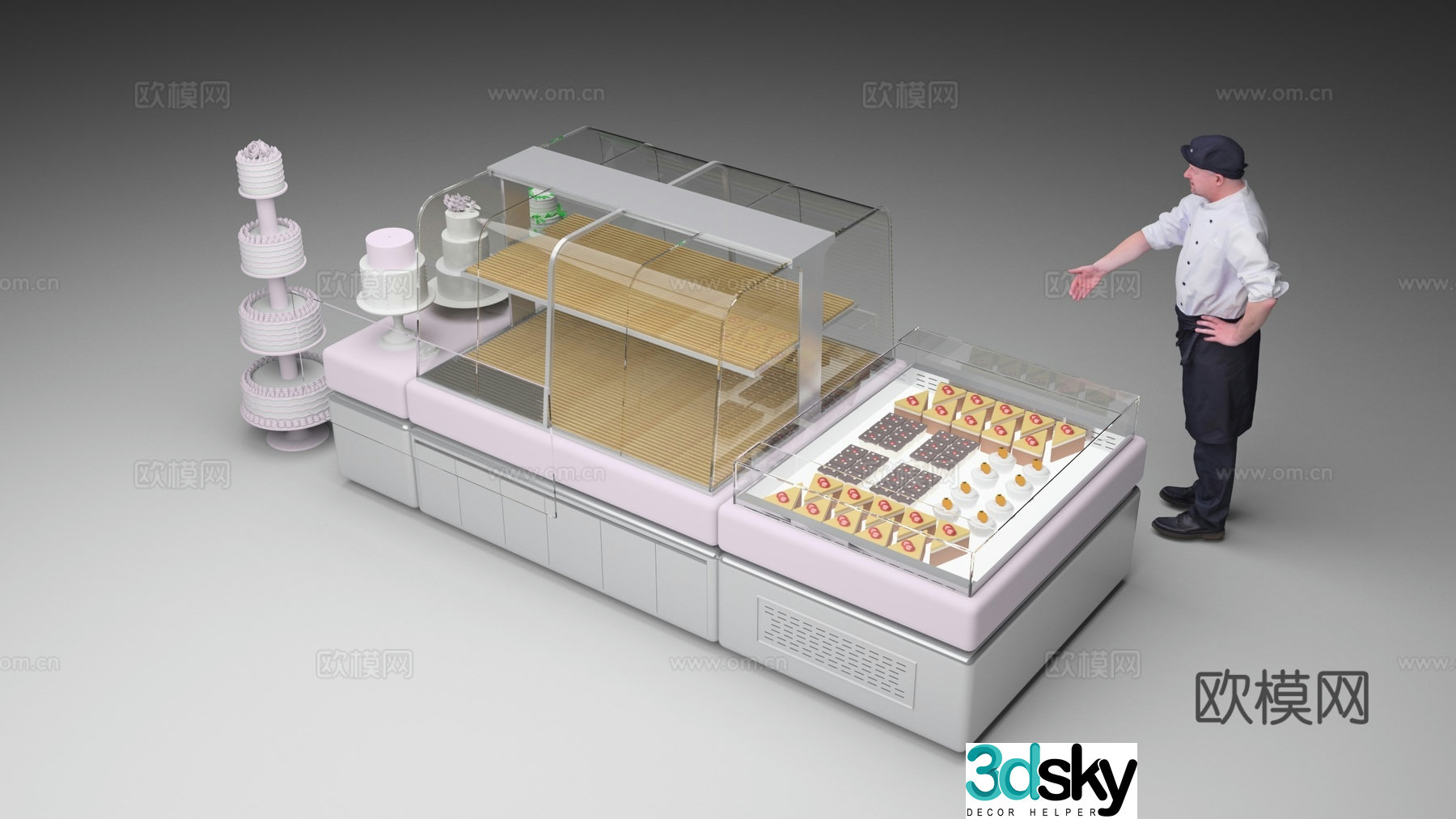 Cake cabinet 3d model