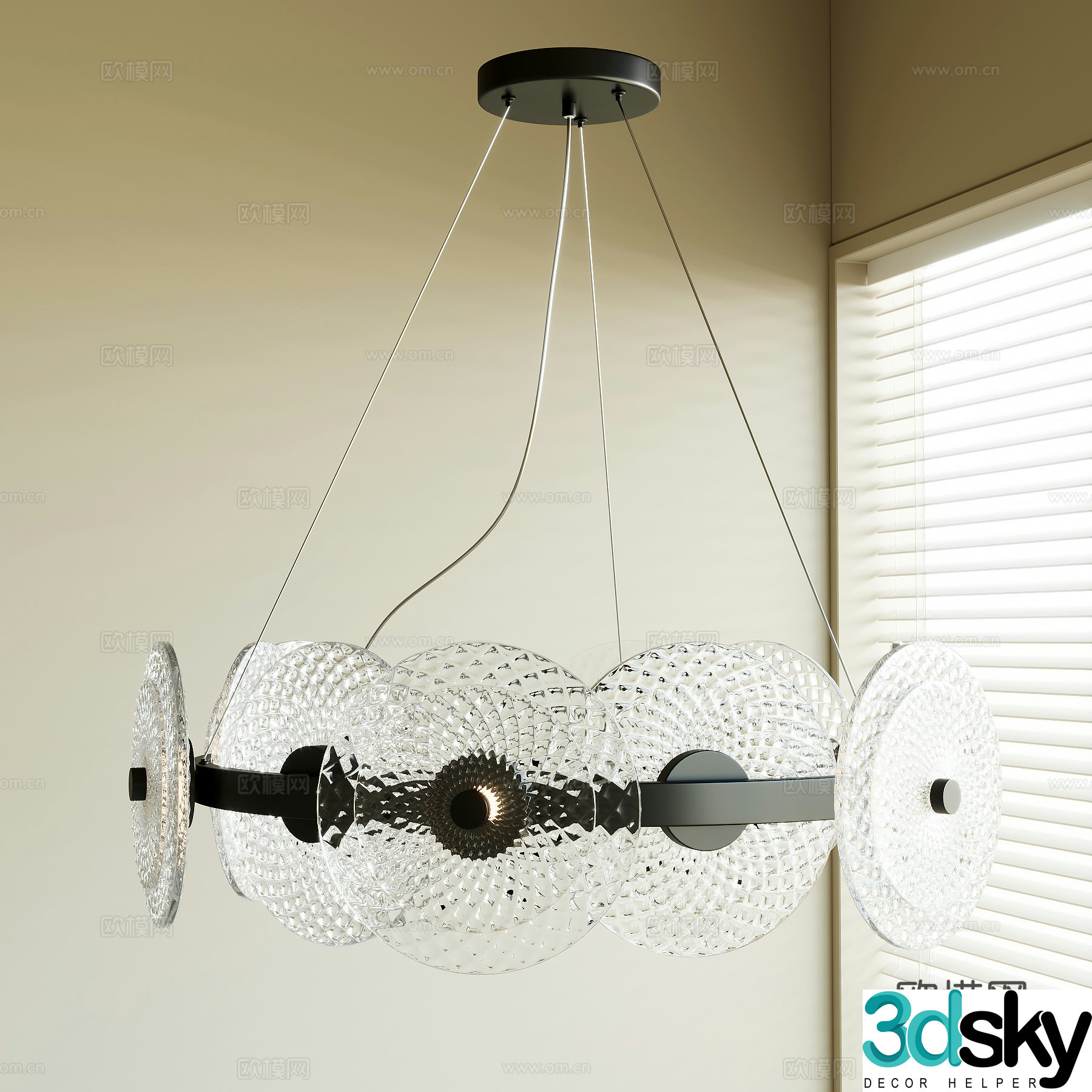 Modern chandelier 3d model