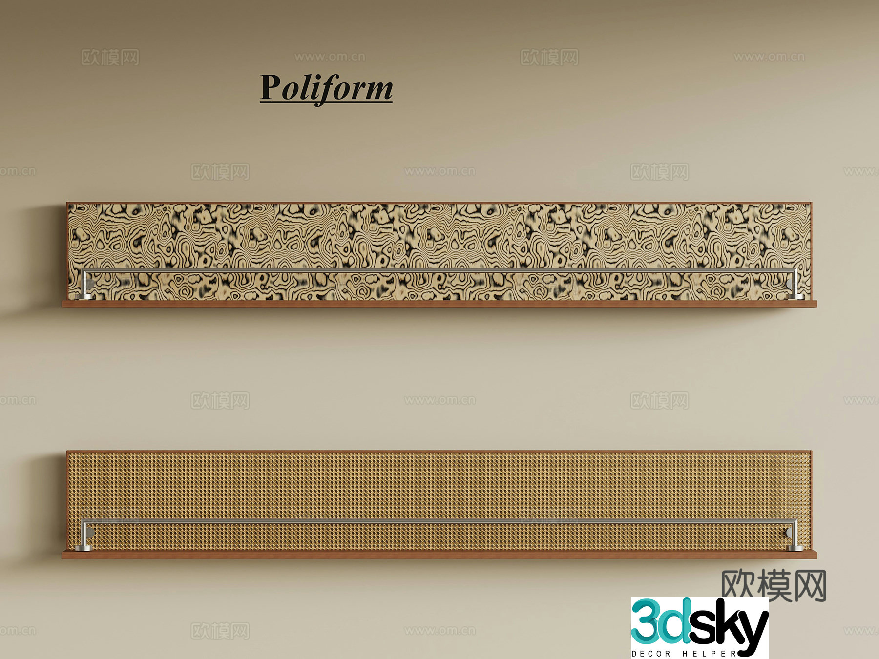 Storage rack Modern Italian storage rack Bookshelf Wall-mounted storage rack 3D model
