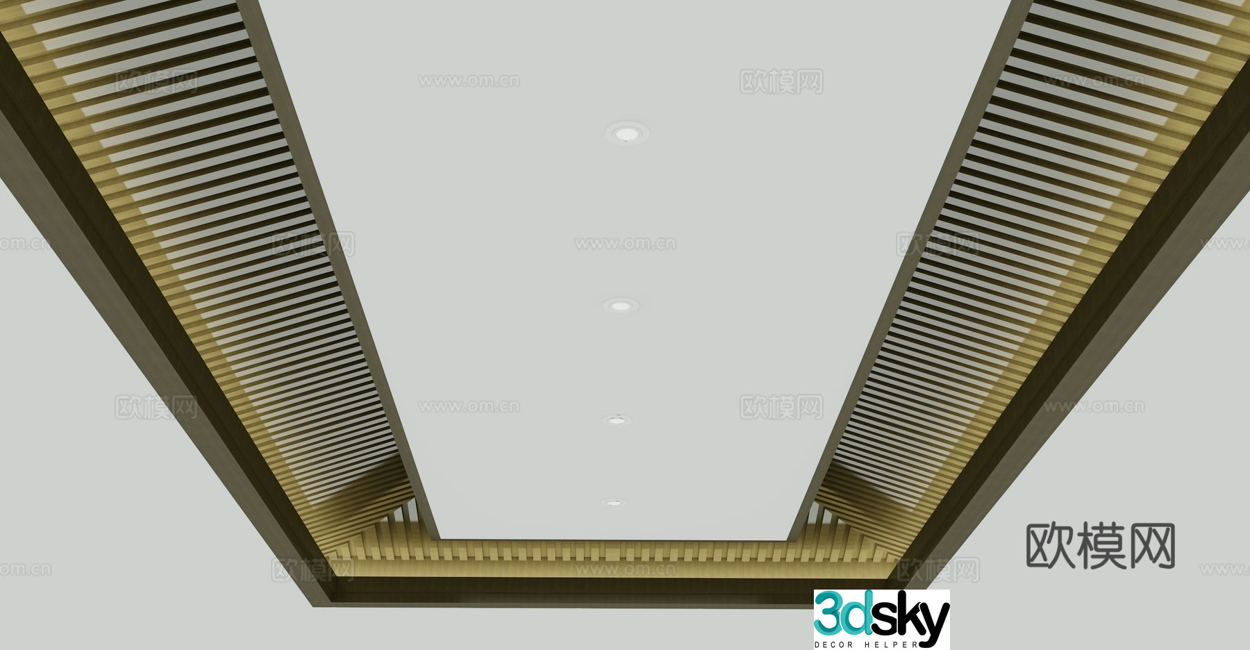 New Chinese style ceiling 3D model