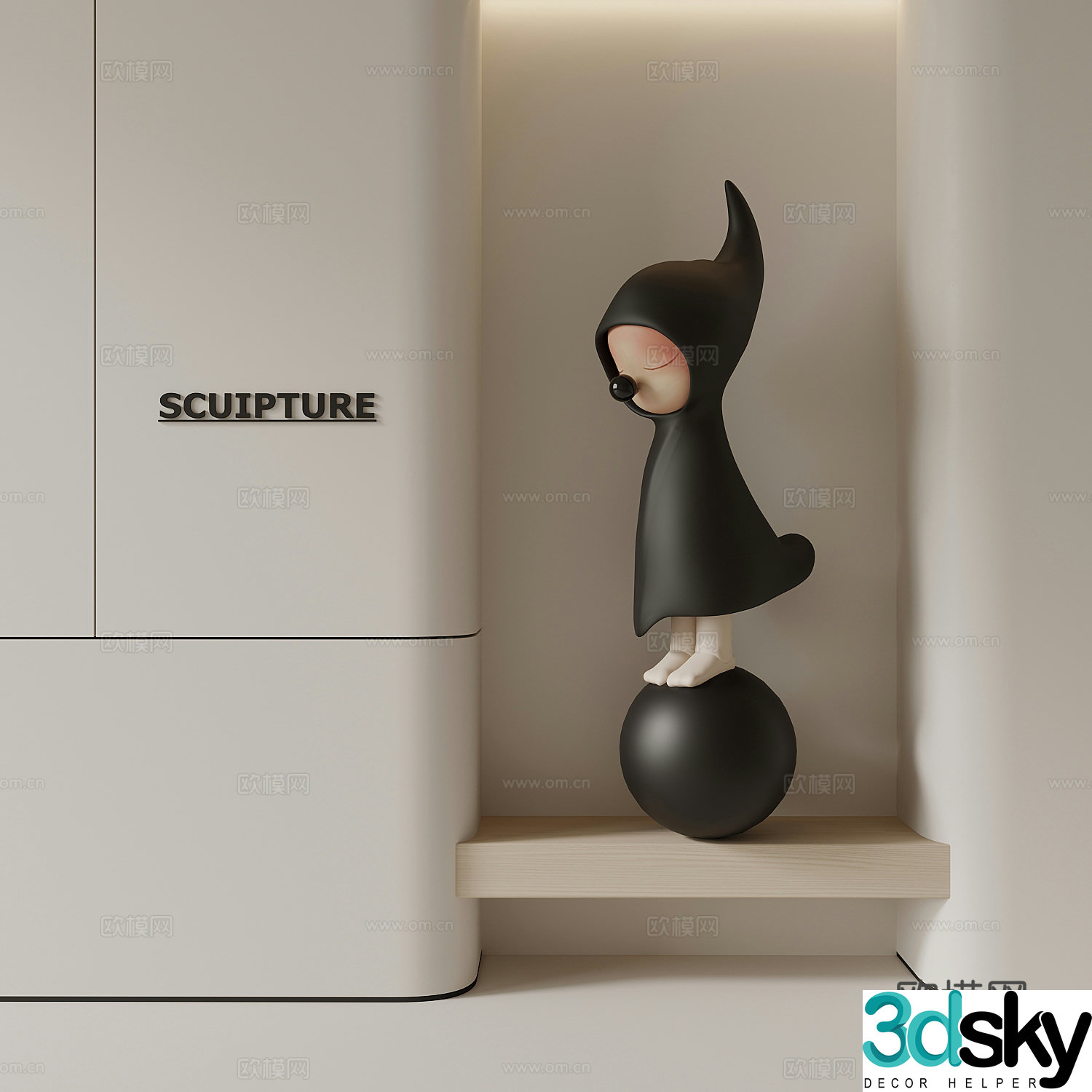 Modern sculpture ornaments 3d model