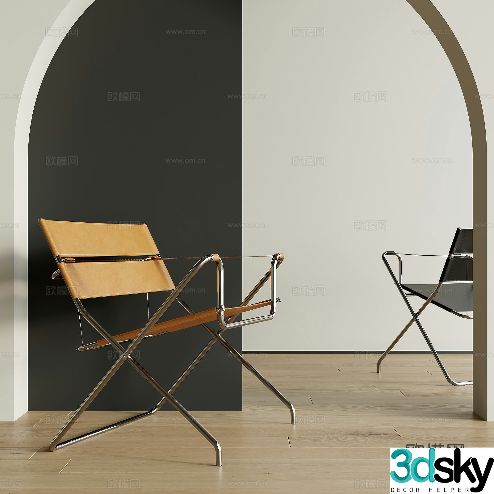 Modern dining chair 3d model