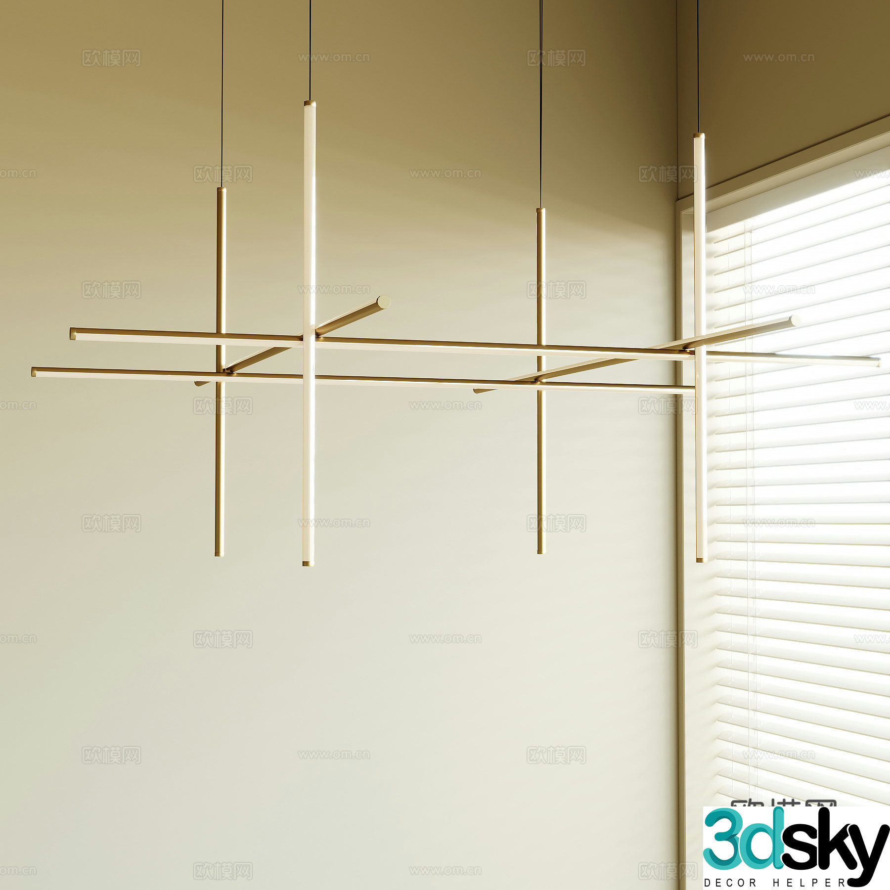 Modern chandelier 3d model