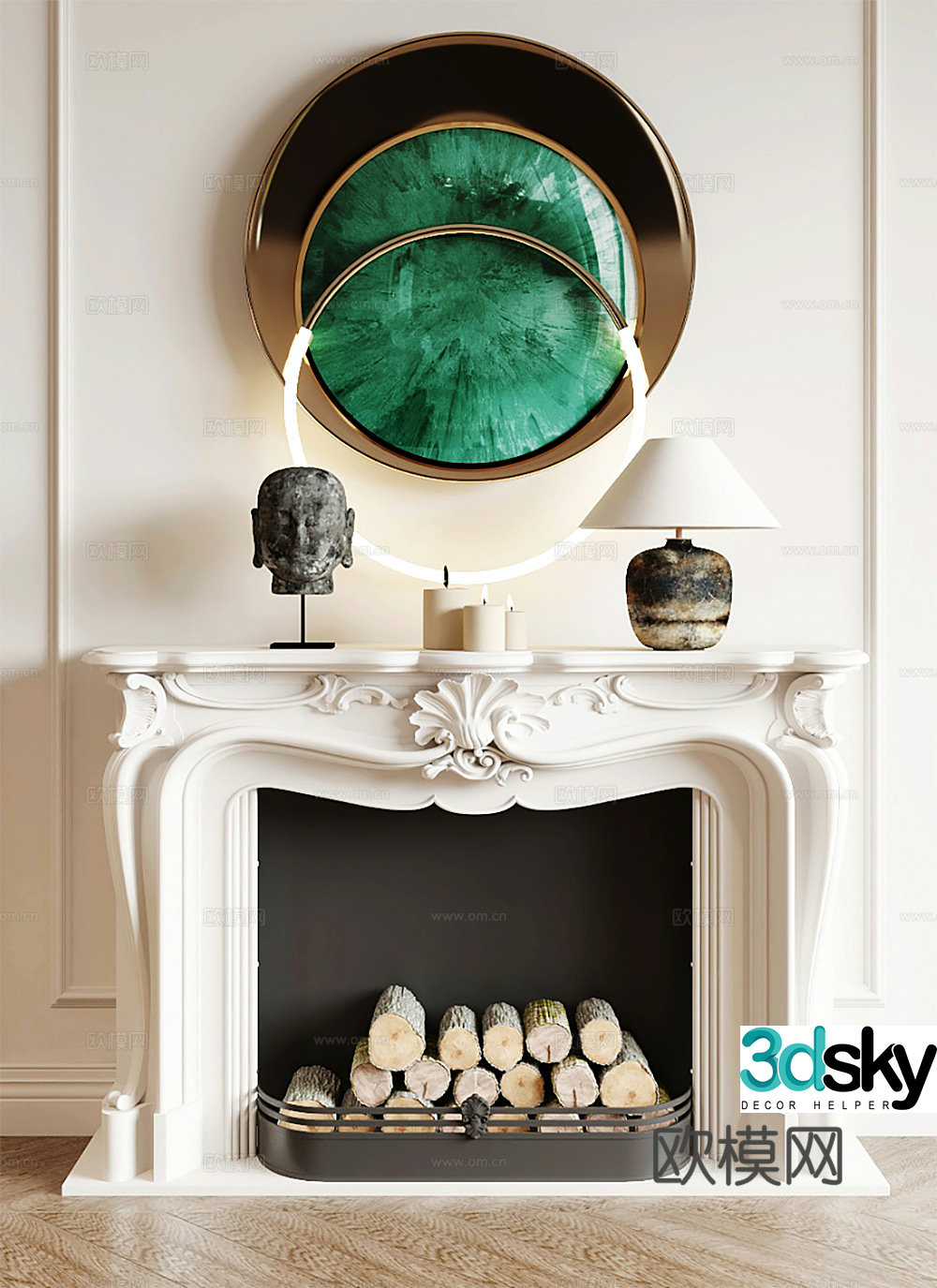 French fireplace 3d model