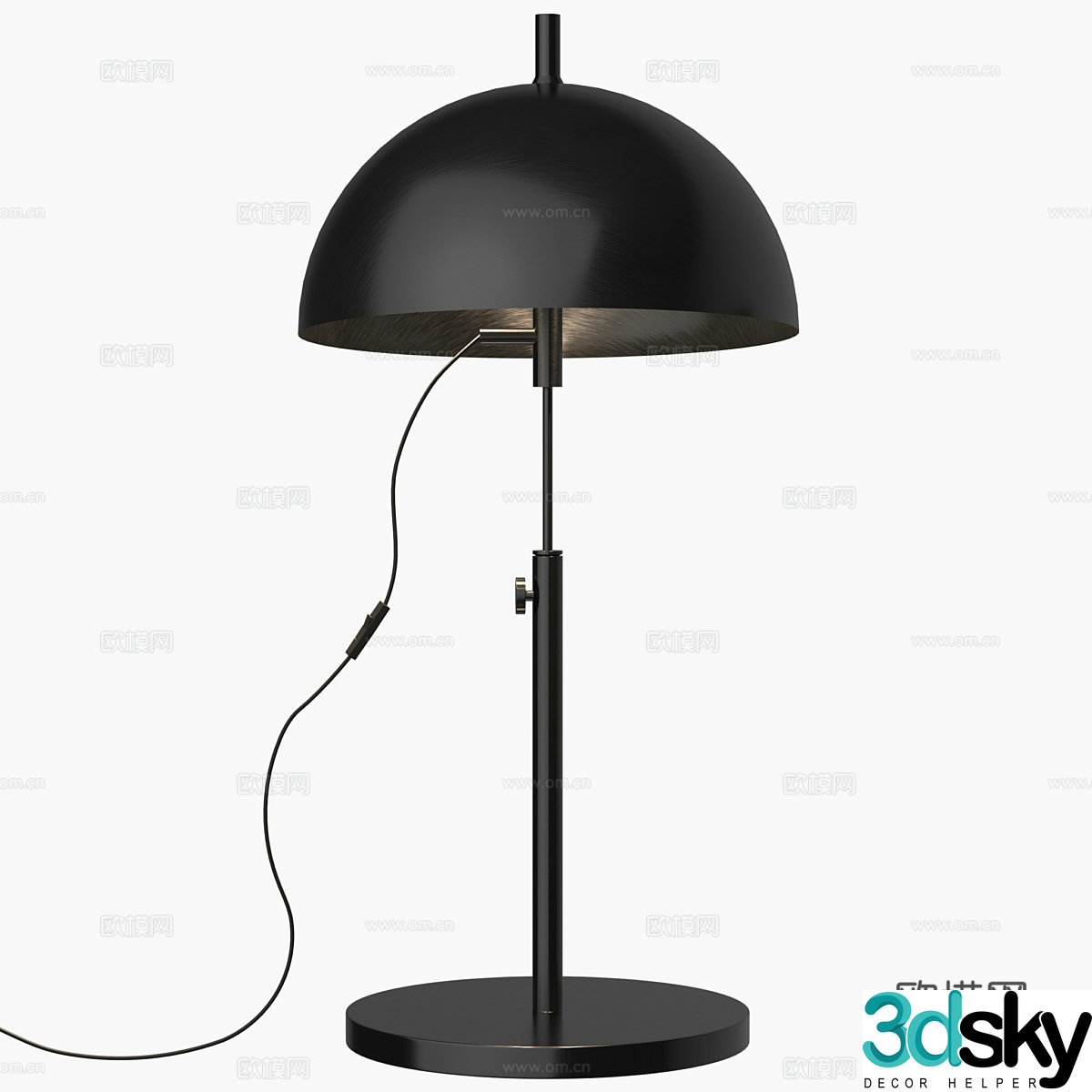 Modern minimalist metal desk lamp 3d model