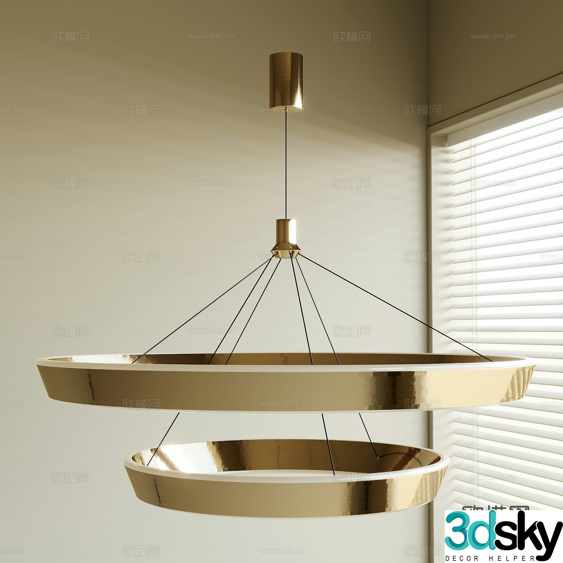 Modern chandelier 3d model