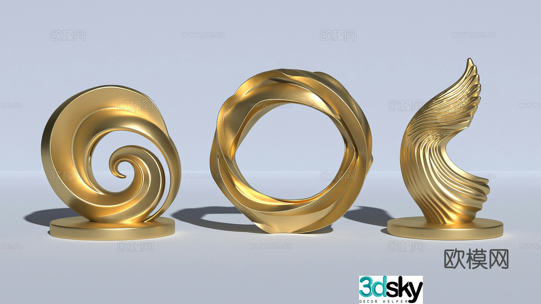 Shell sculpture figure art installation ornament blind box 3D model