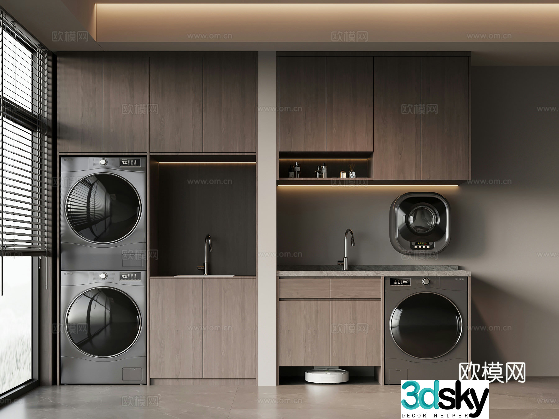 Modern Italian Washing Box 3D Model