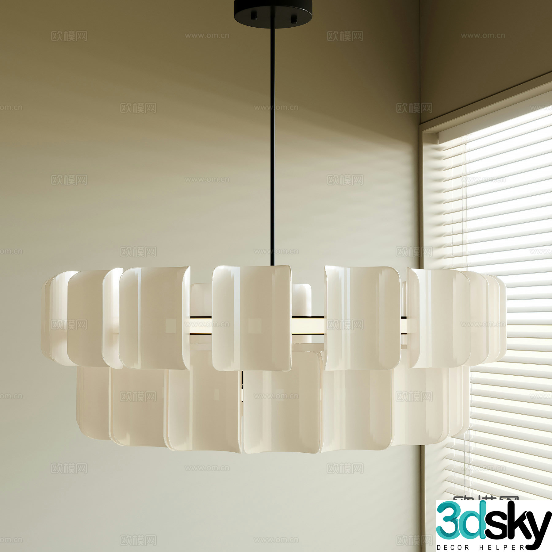 Modern chandelier 3d model