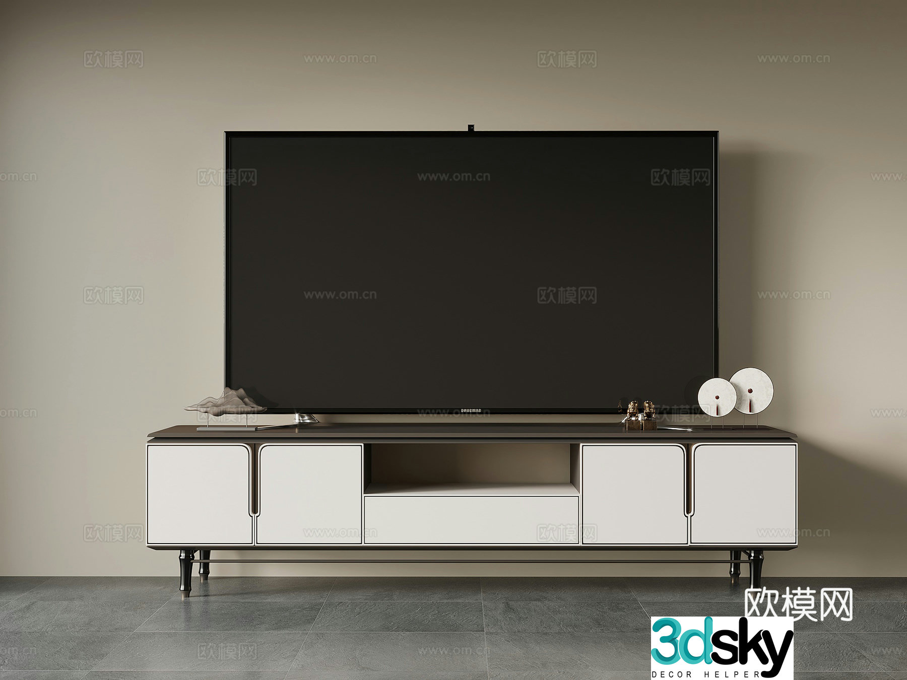 New Chinese TV cabinet 3D model