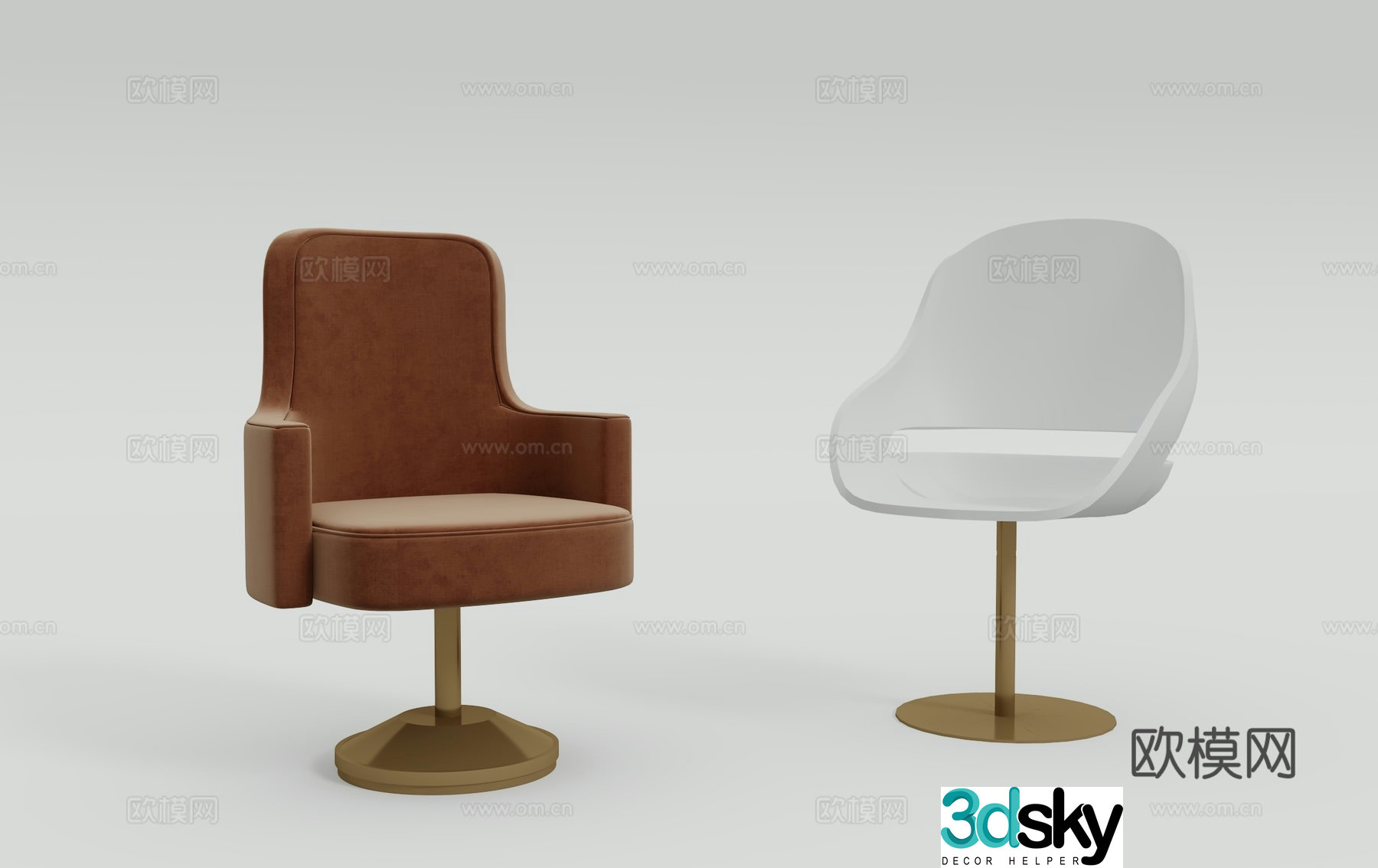 Modern bar chair 3d model