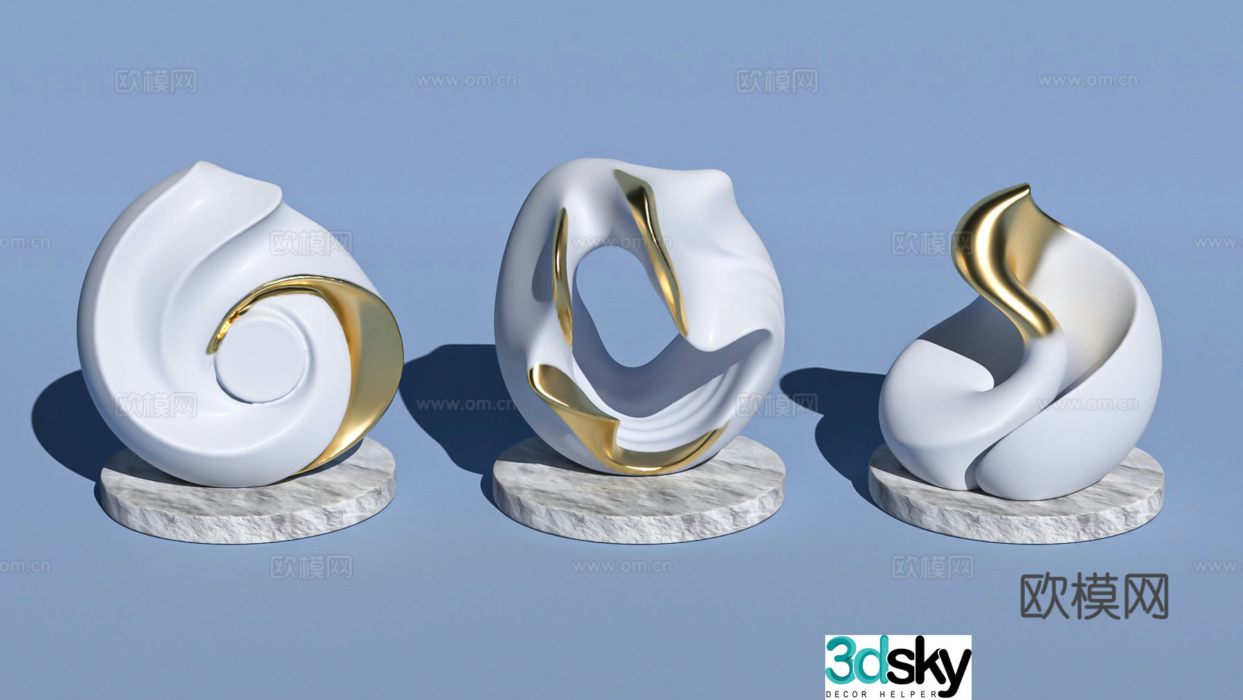 Shell sculpture figure art installation ornaments blind box trendy toy 3D model
