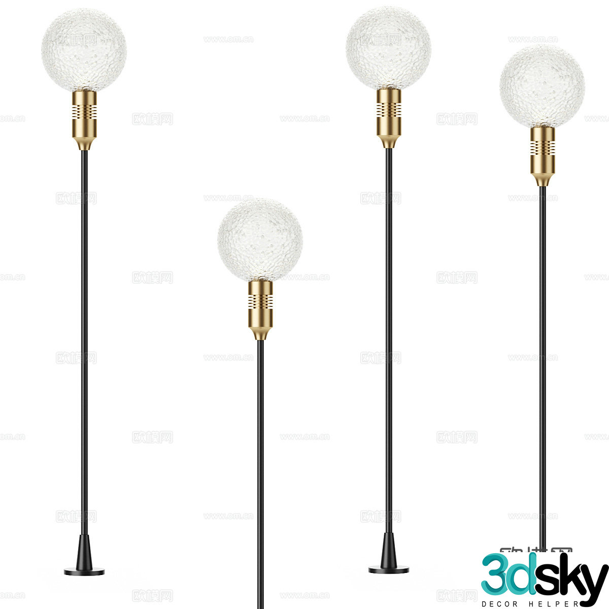 Modern simple and light luxury floor lamp Floor lamp Simple floor lamp Decorative lamp Spherical lamp 3D model