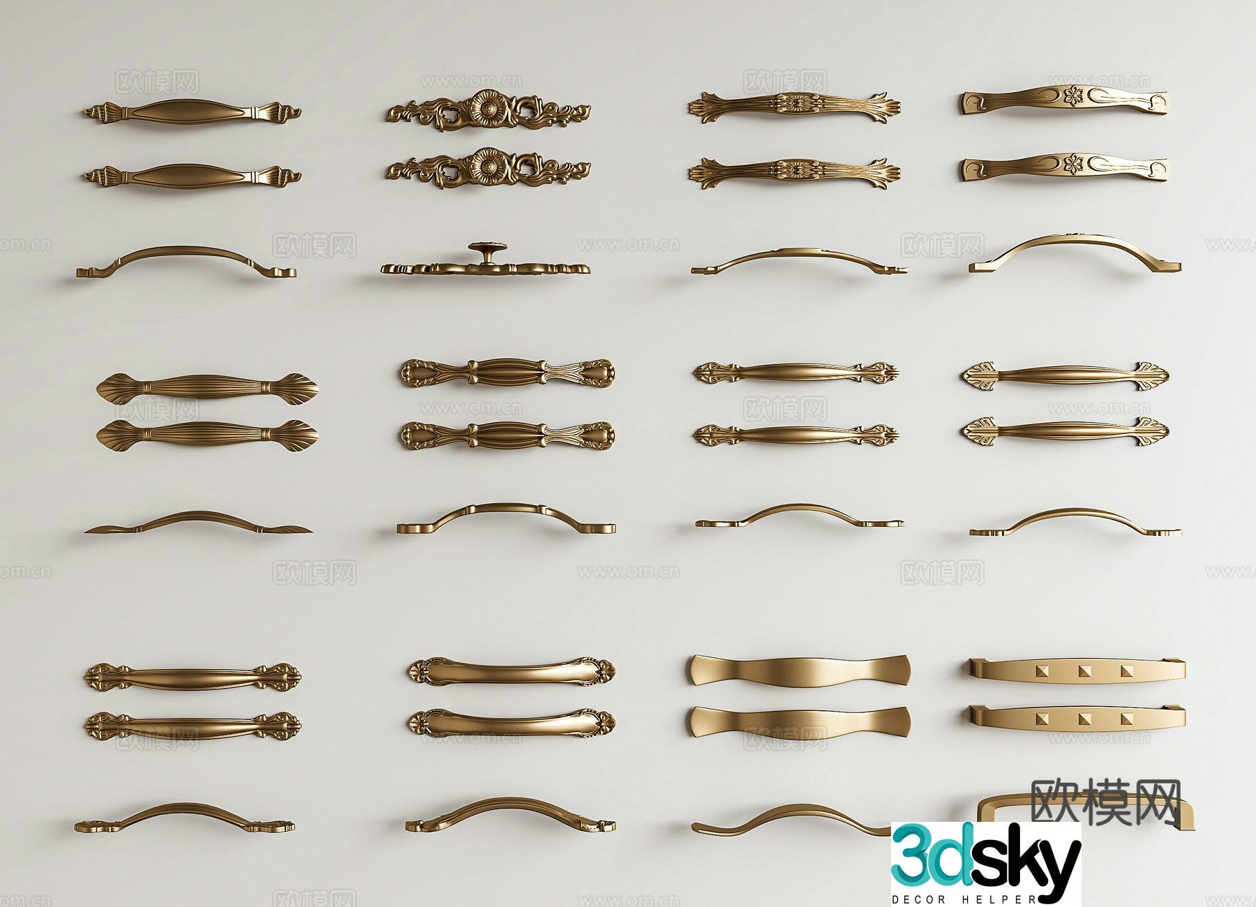 French medieval handle cabinet door handle cabinet door handle door handle door handle drawer handle 3d model