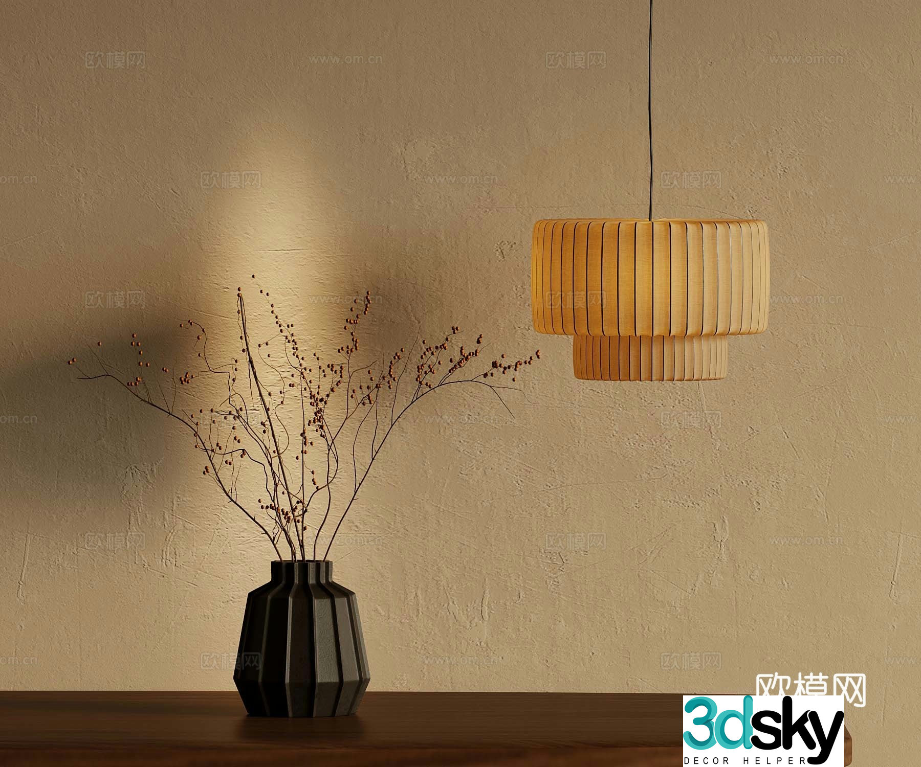 Wasabi Chandelier Vase 3D Model