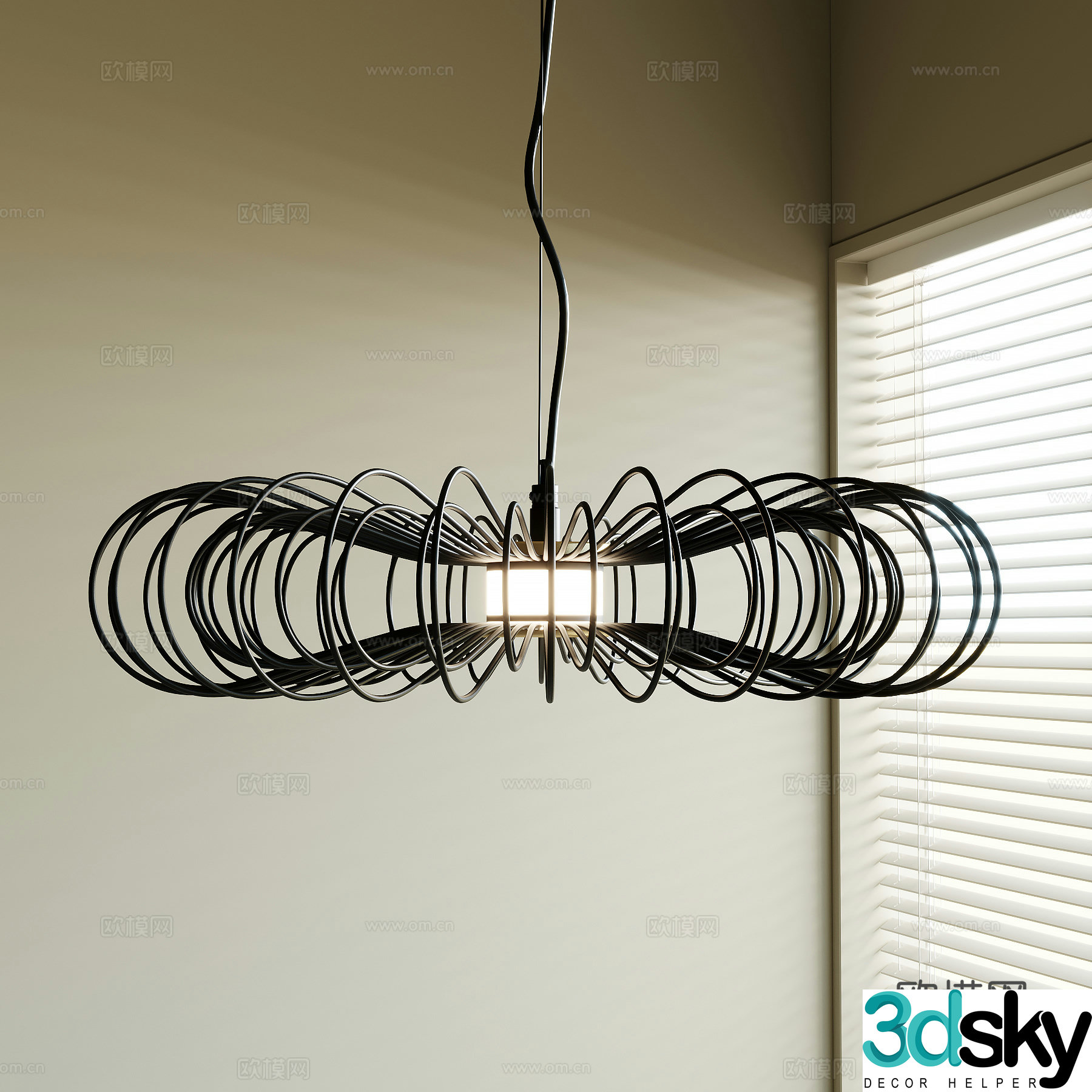 Modern chandelier 3d model