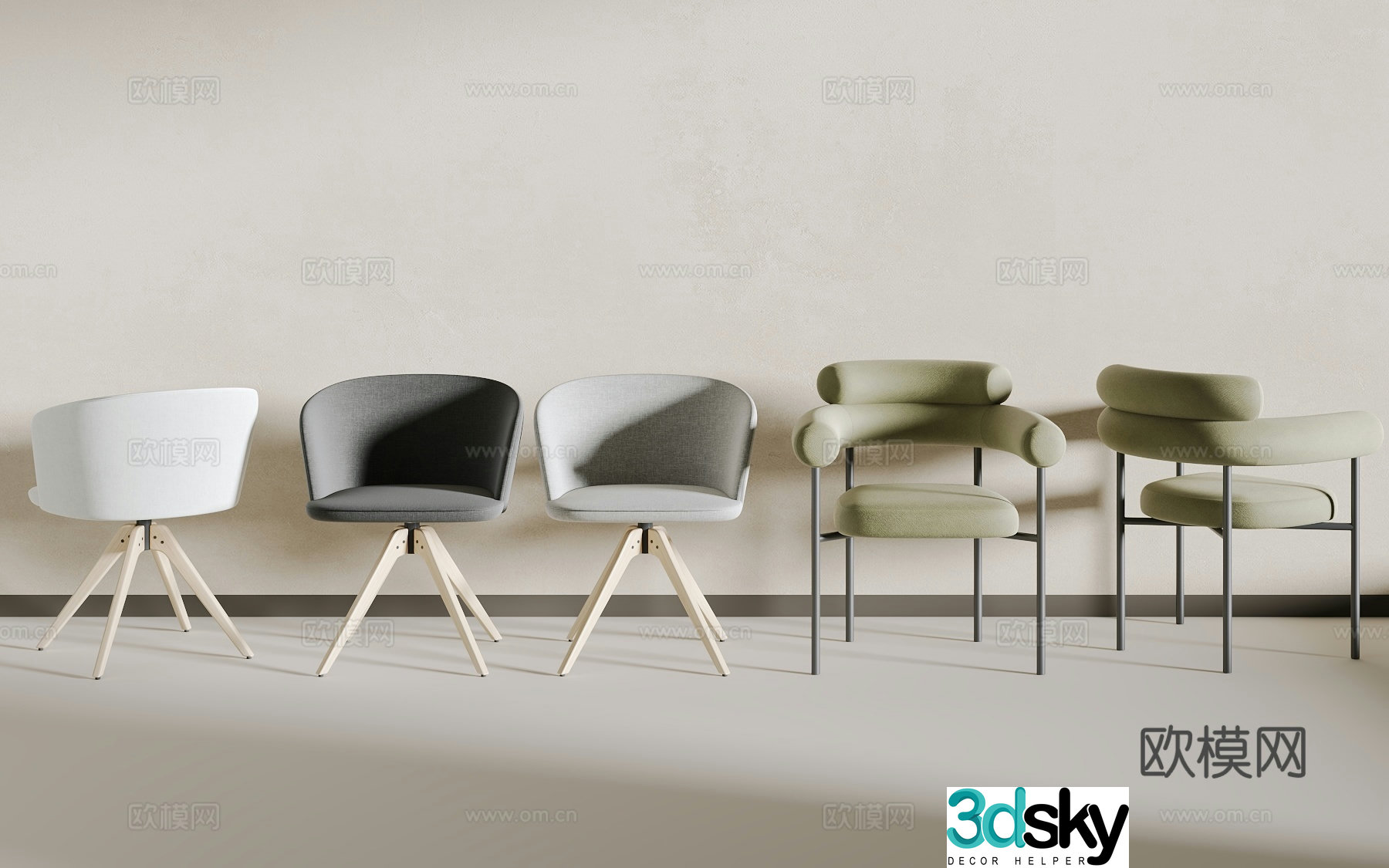 Modern single chair 3d model