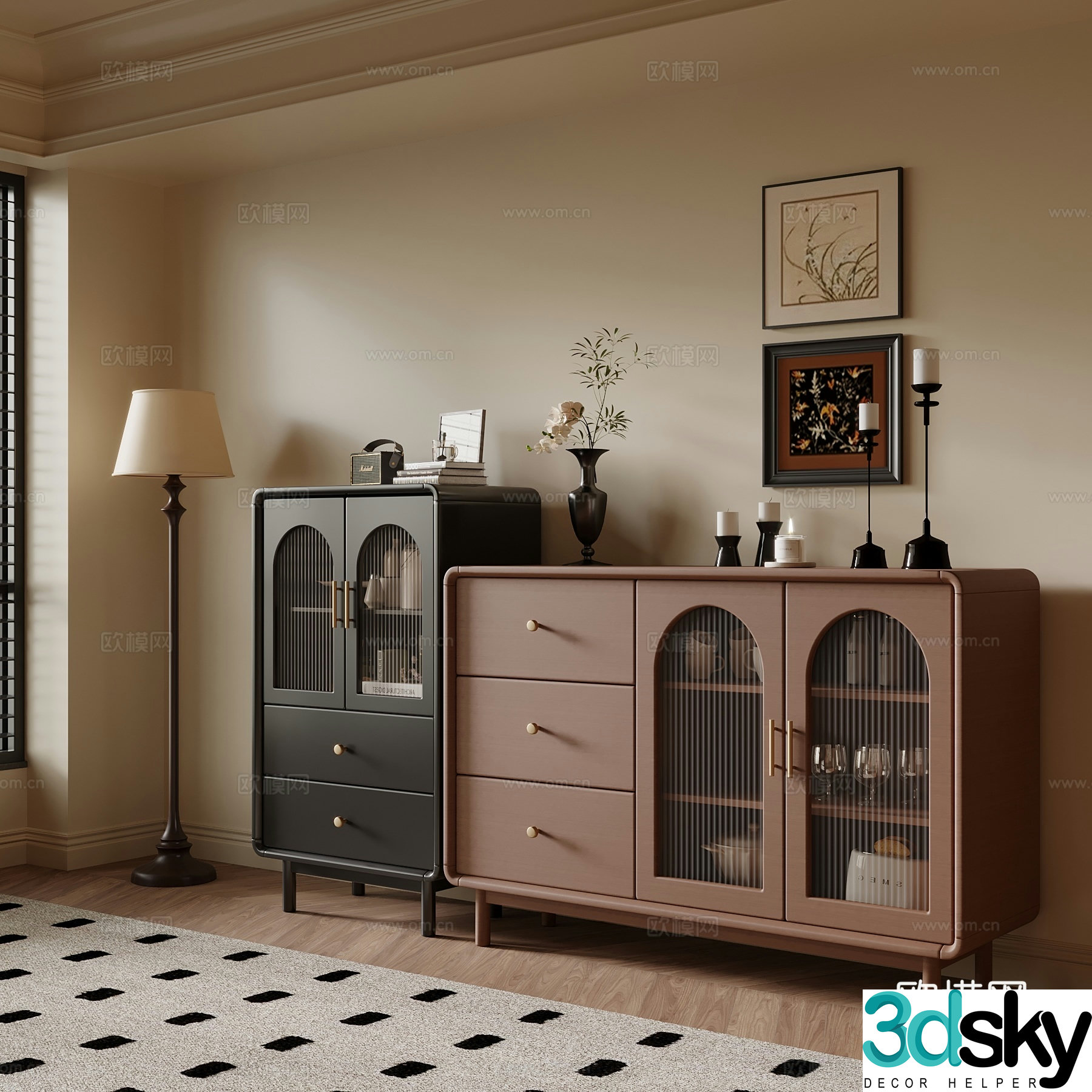 French sideboard sideboard 3D model