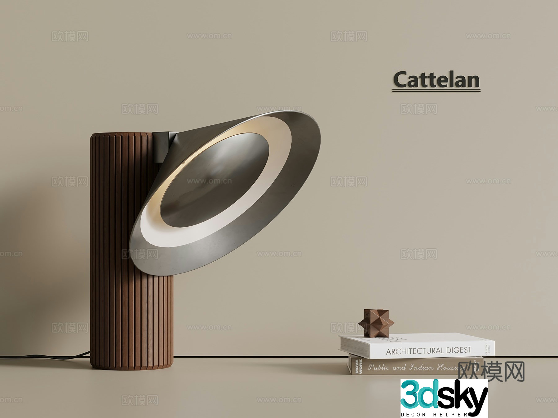 Italian style medieval desk lamp desk lamp bedside desk lamp 3D model