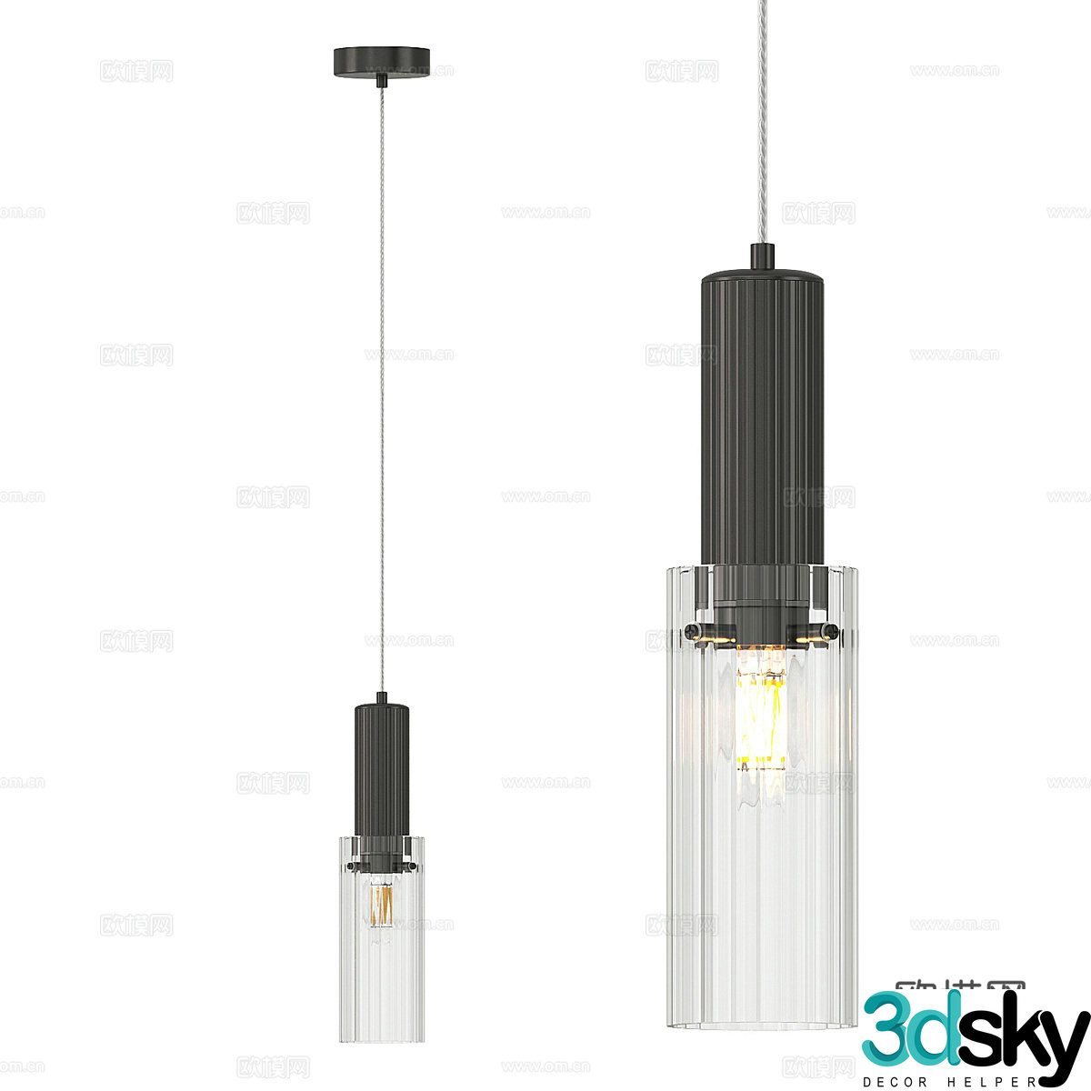 Modern simple chandeliers chandeliers simple chandeliers dining chandeliers living room chandeliers glass chandeliers 3D model