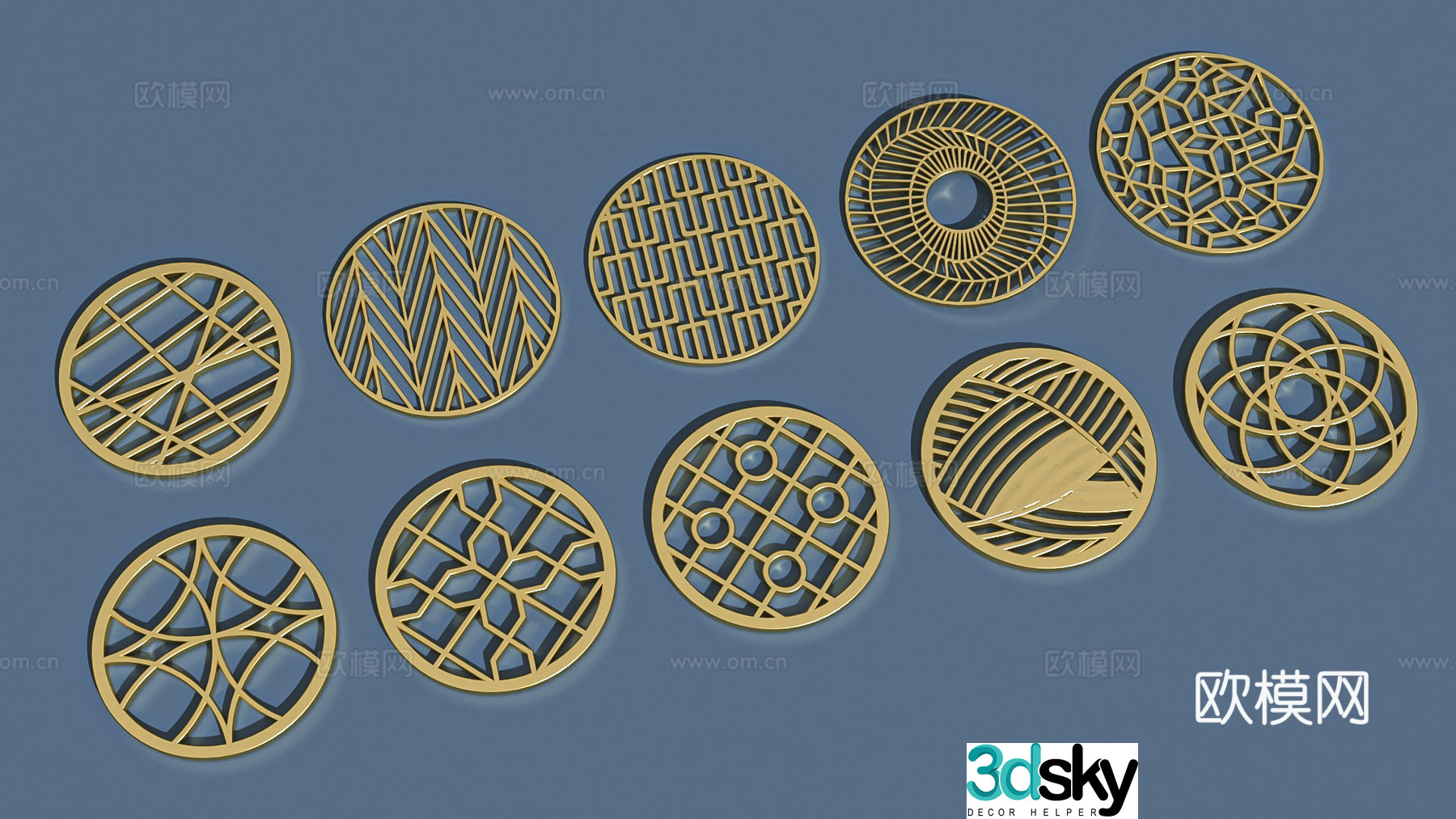 Metal Coaster New Chinese Tea Cup Wine Coaster 3D Model
