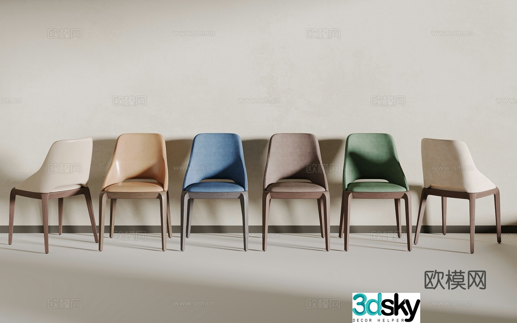 Modern single chair 3d model