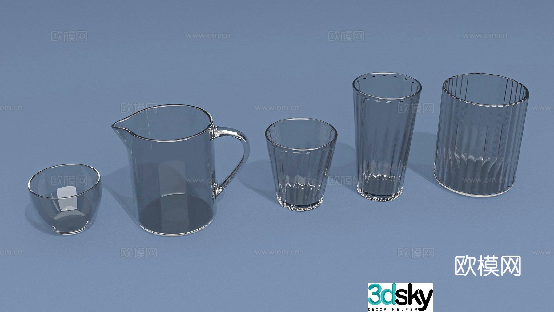 Wine divider glass water cup crystal cup goblet 3d model