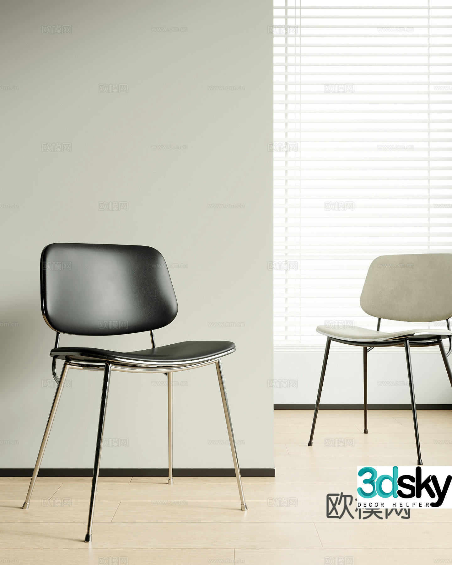 Modern dining chair 3d model
