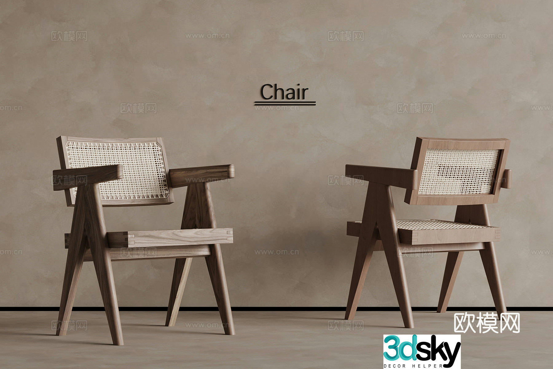 Medium style leisure chair 3d model