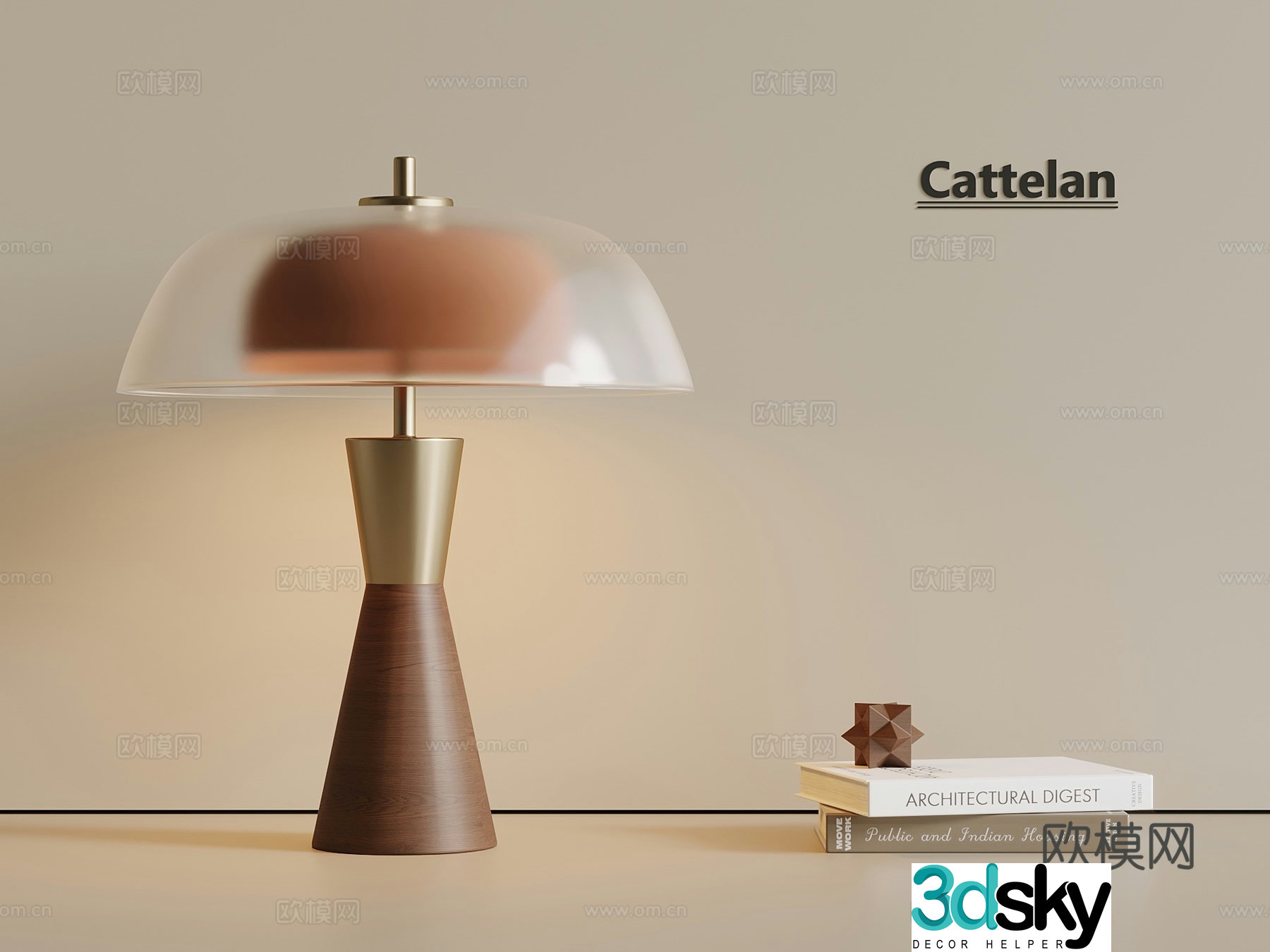 Middle Ages Table Lamp Table Lamp Bedside Table Lamp 3D Model