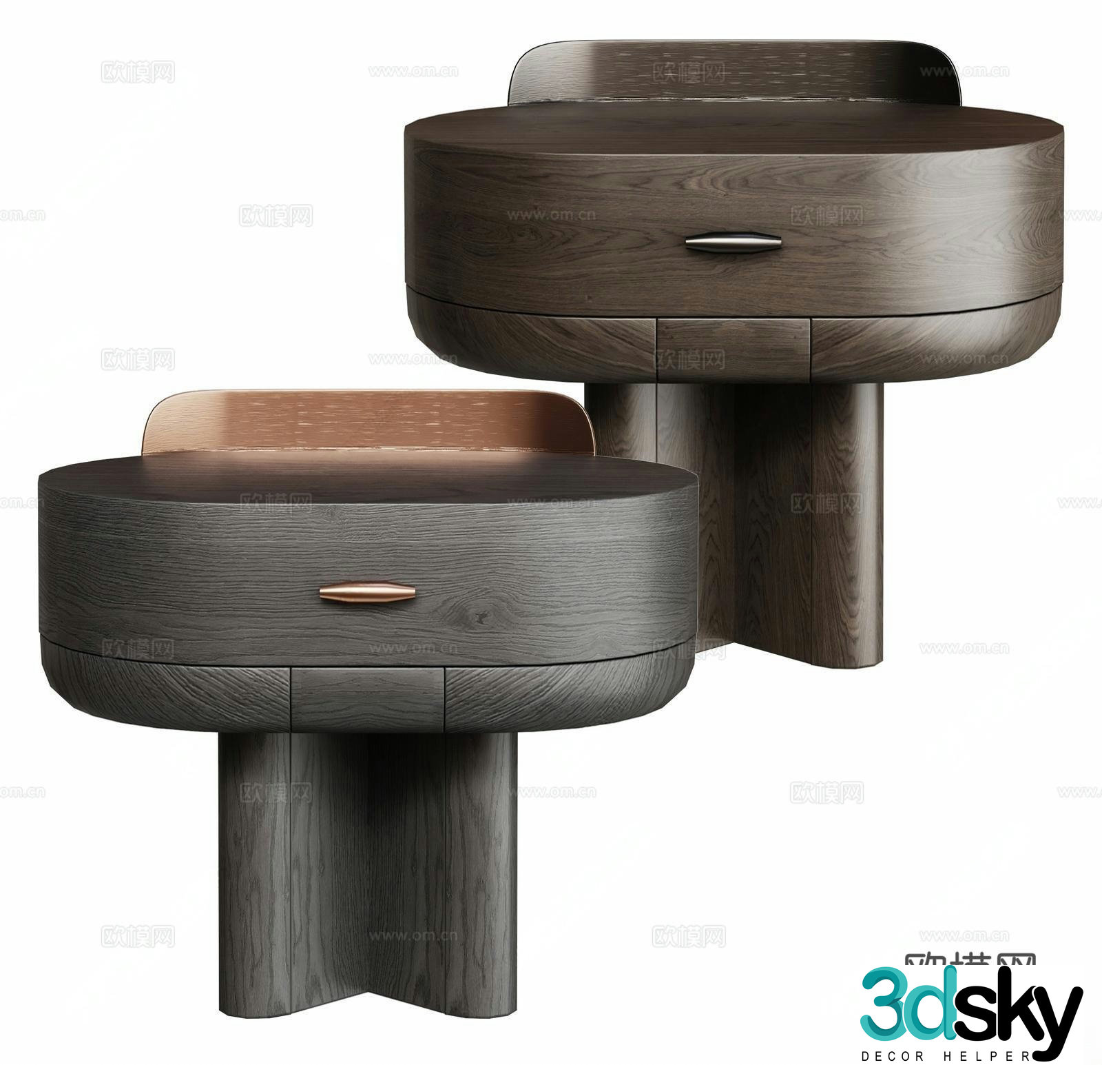 Bedside table metal 3d model