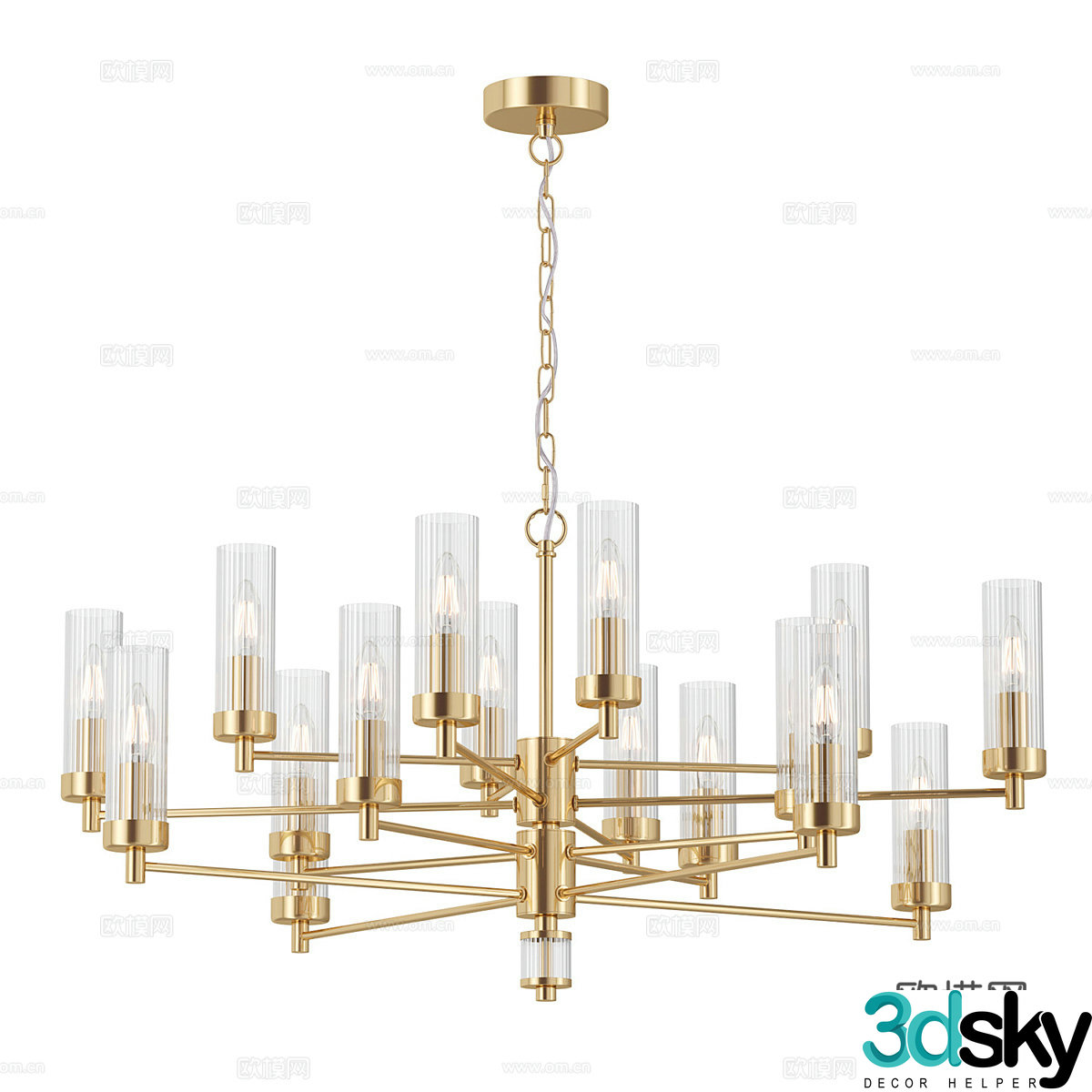 Modern simple light luxury chandeliers chandeliers simple chandeliers restaurant chandeliers lamp 3d model