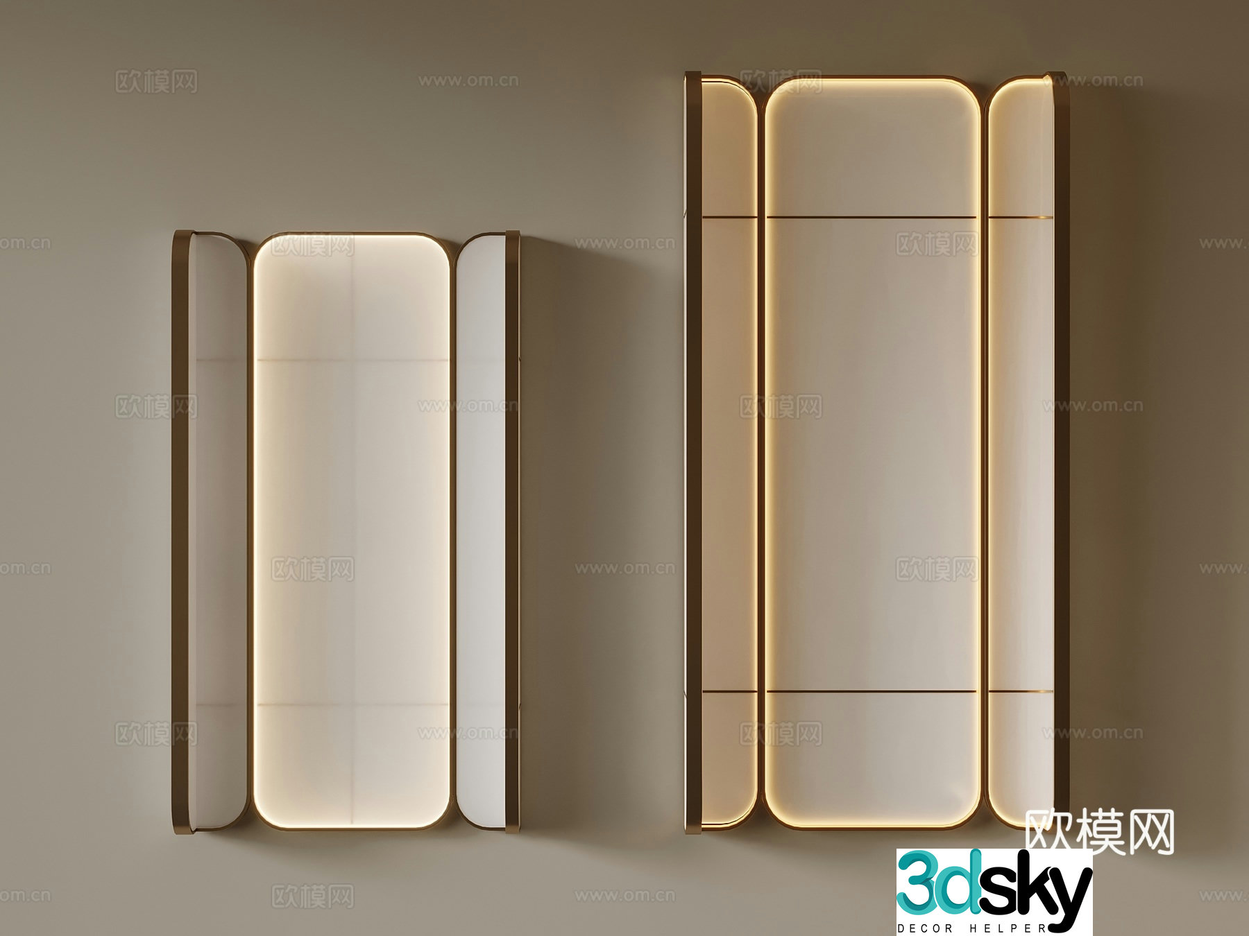 Modern screen partition 3d model
