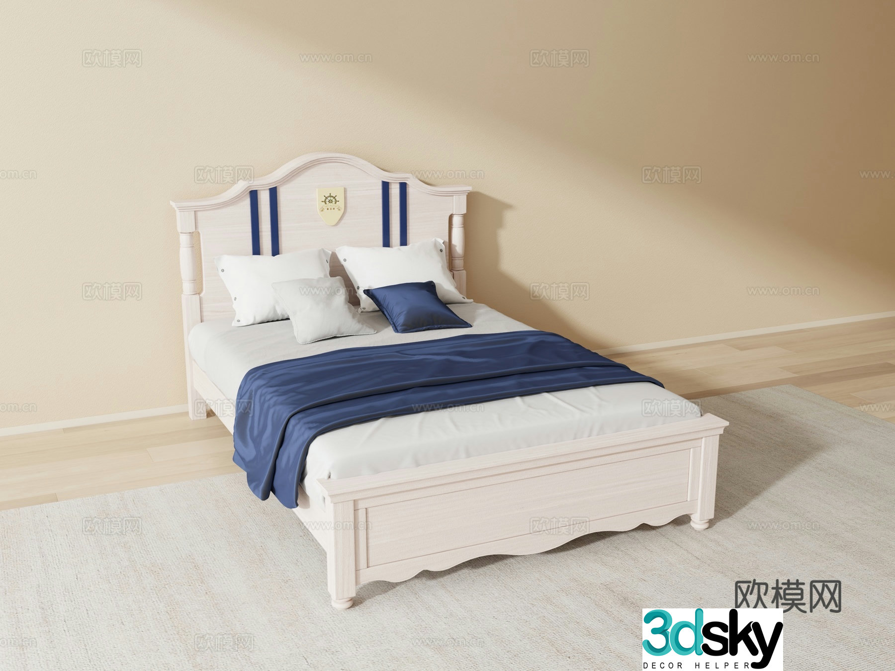 Modern children’s bed 3d model